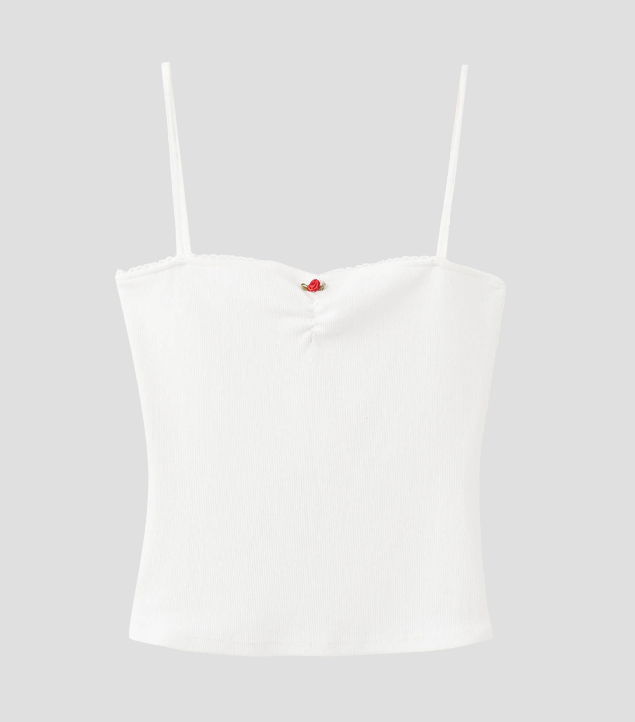 Top cuello cuadrado sin mangas liso Mujer