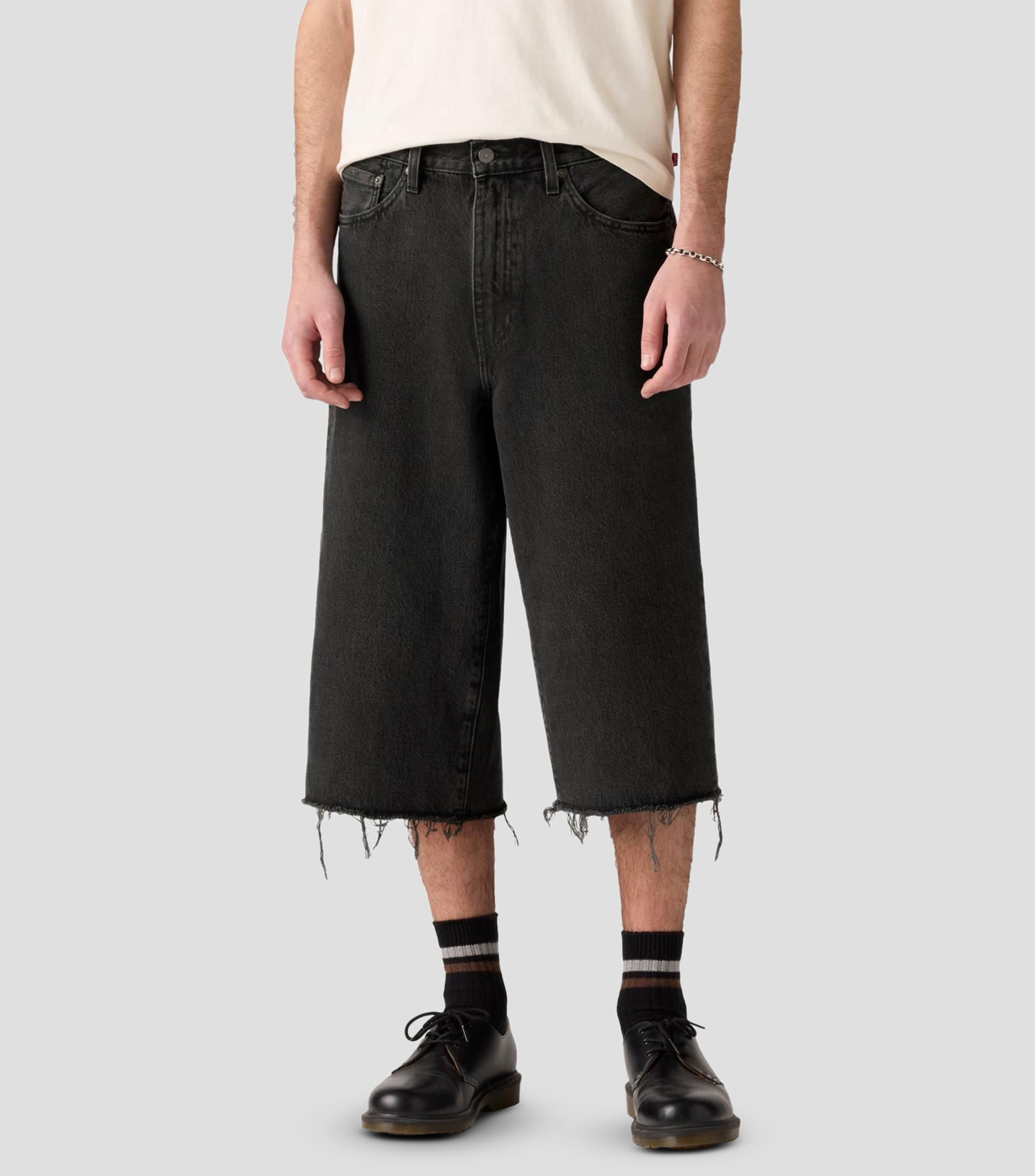Bermuda relaxed diseño sólido Hombre