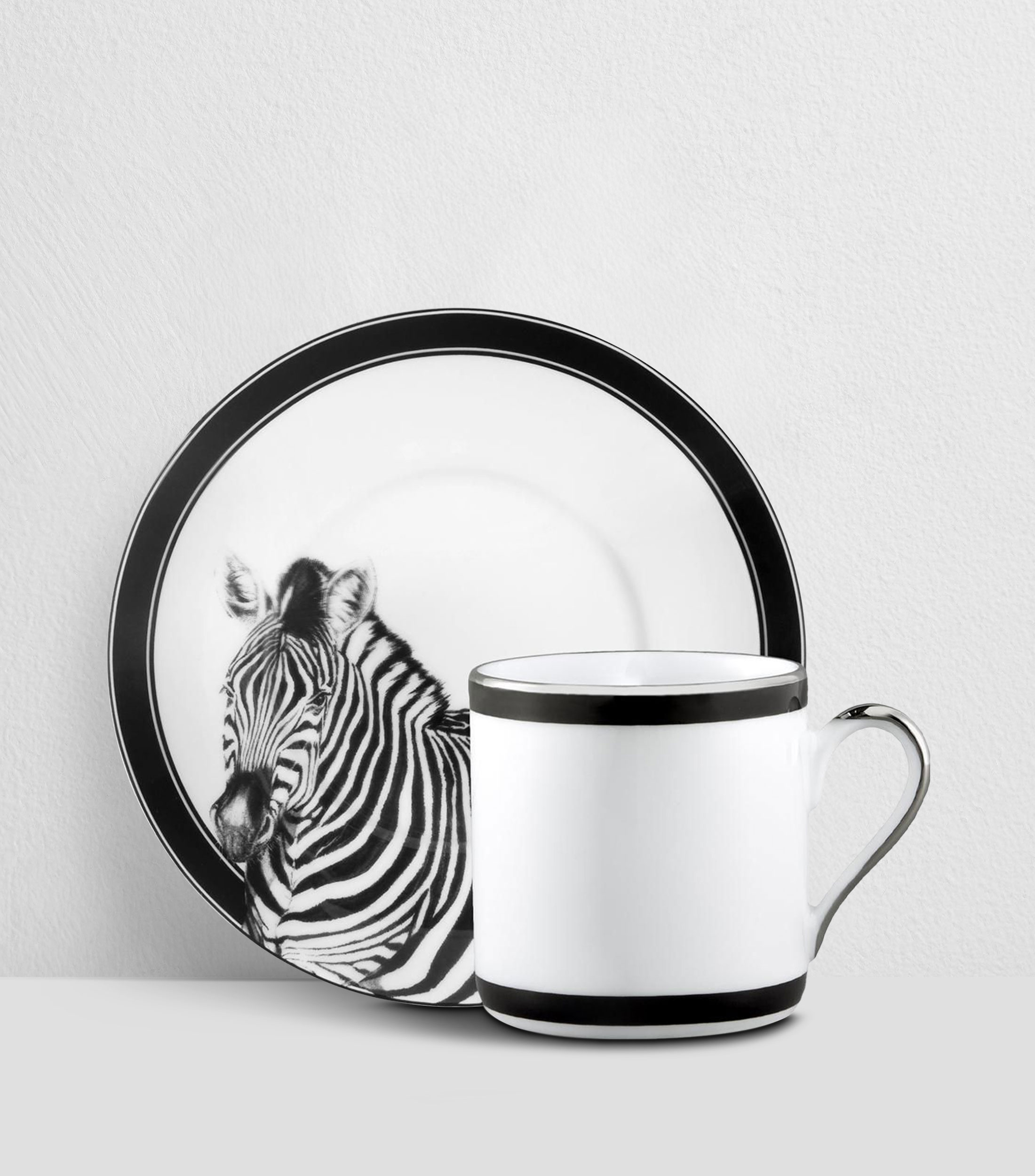Taza para Café con Plato Cebra