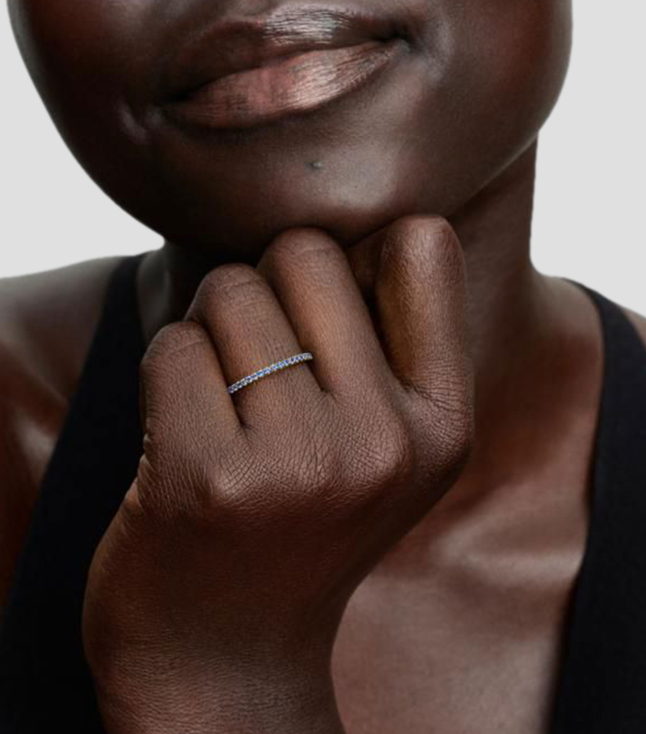 Anillo en Plata con cristales Mujer