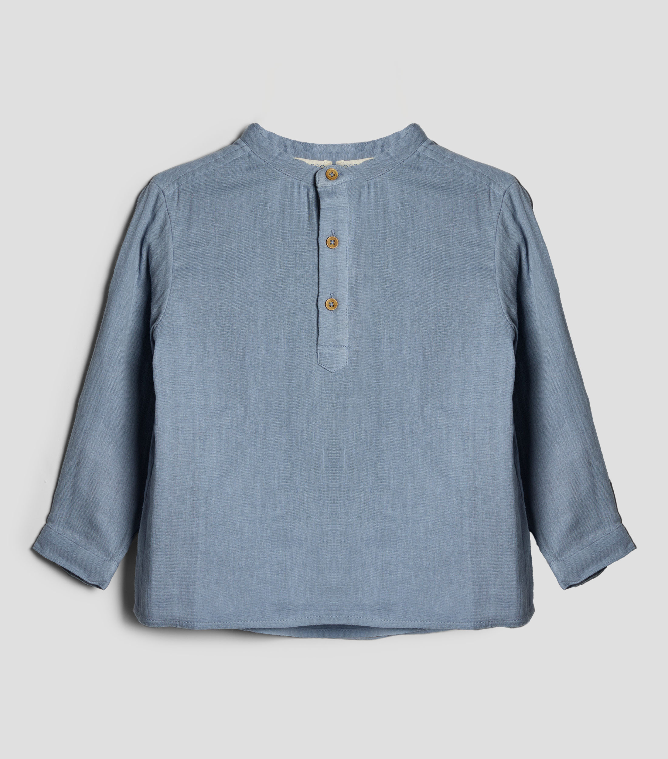 Camisa lisa de manga larga Nino