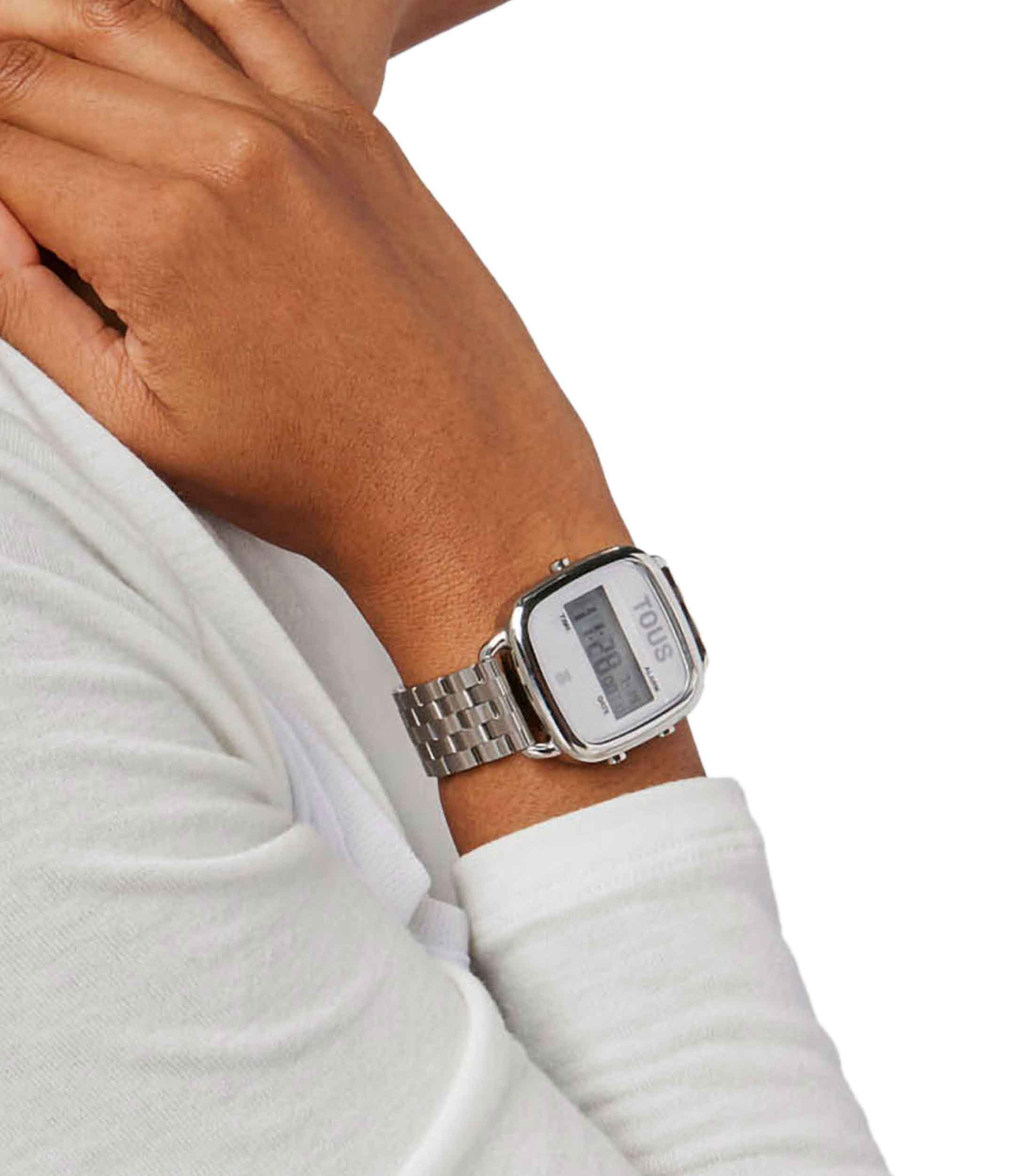 Reloj para Mujer D-Logo Casual, Plata