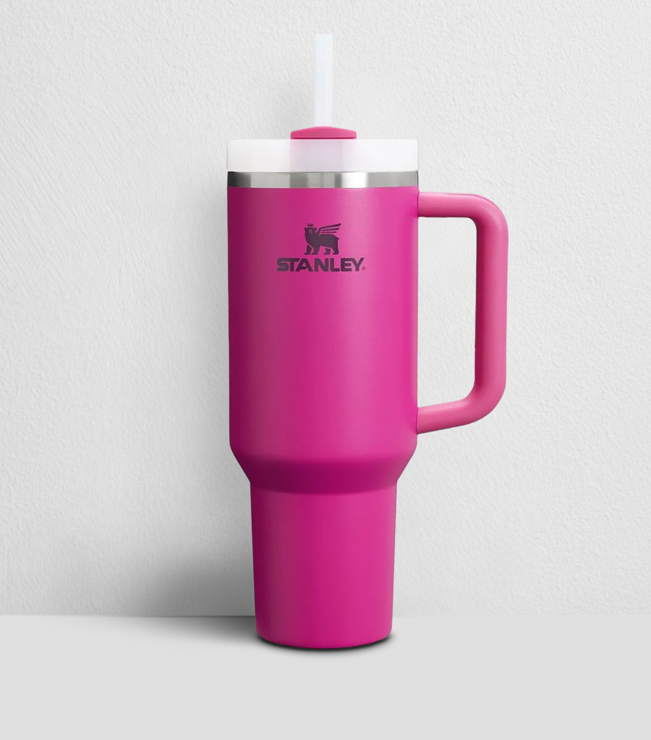 Termo Stanley Quencher fucsia en acero inoxidable con popote, 1.18 L