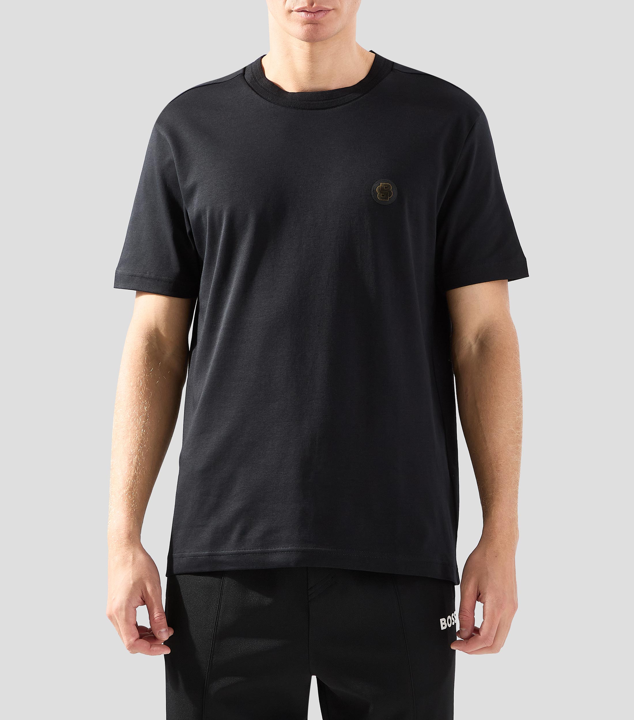 Playera cuello redondo manga corta lisa Hombre