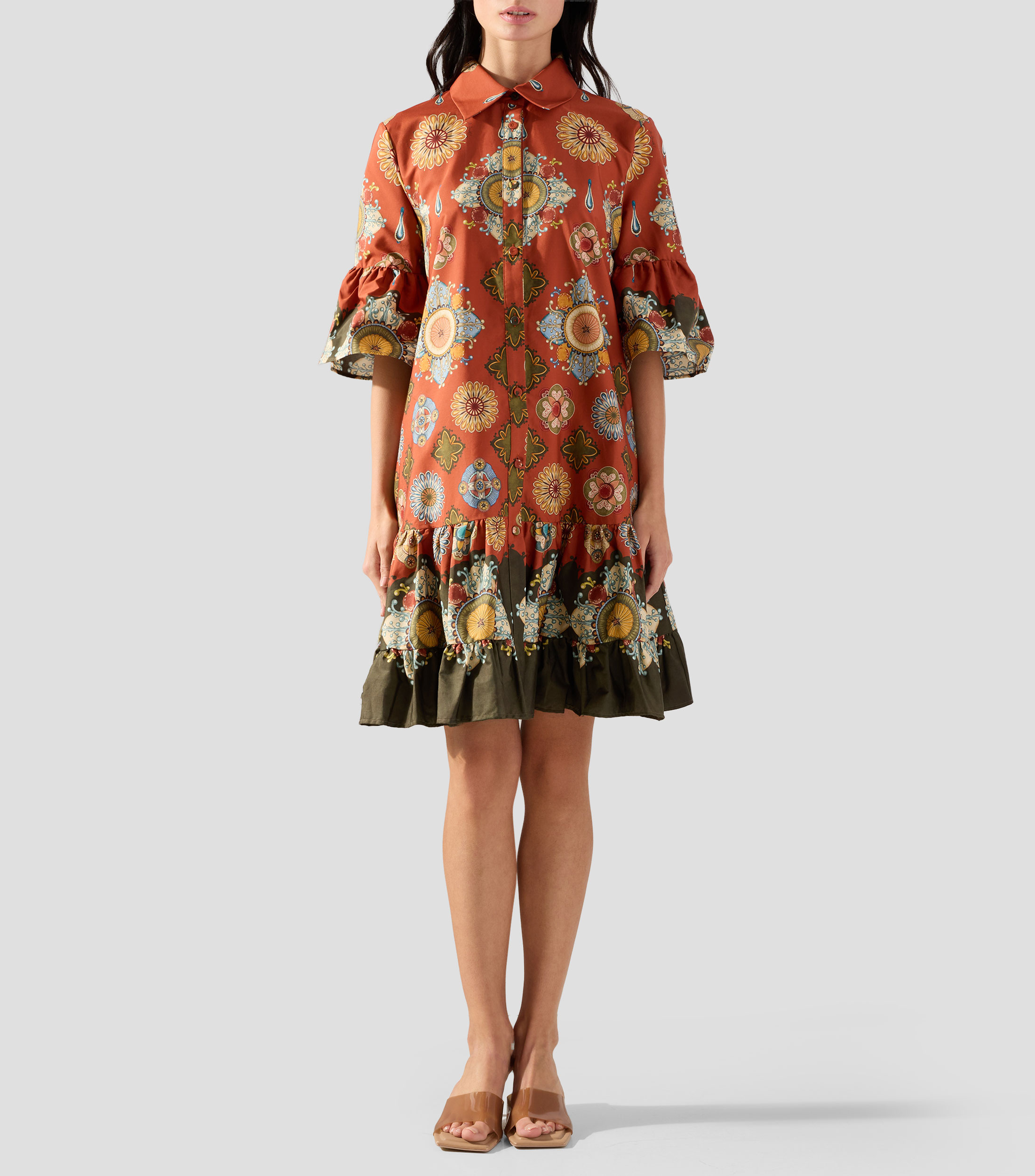 Vestido mini estampado Choux Mujer