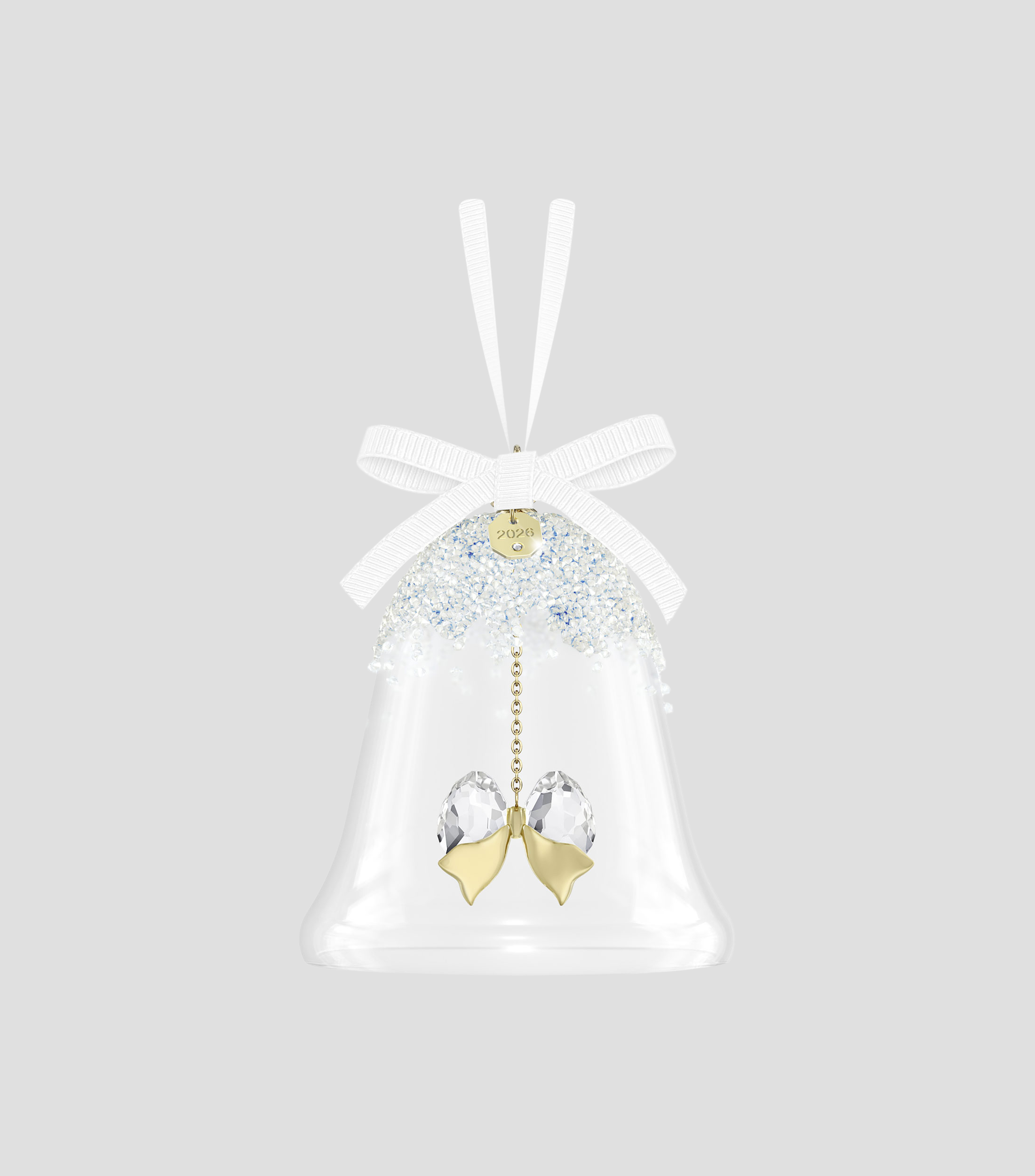 Campana decorativa navideña Annual Edition 2026 en cristal