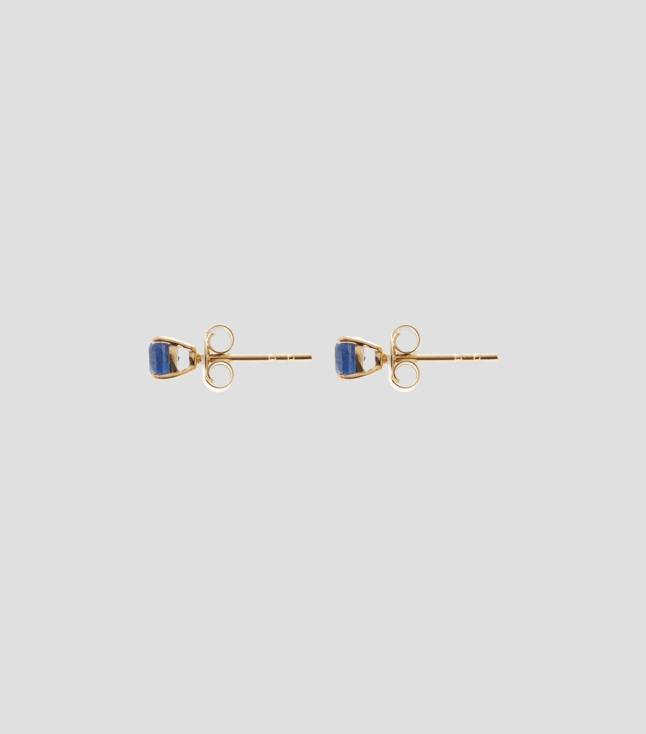 Aretes en oro amarillo de 14 Kts con zafiro Mujer