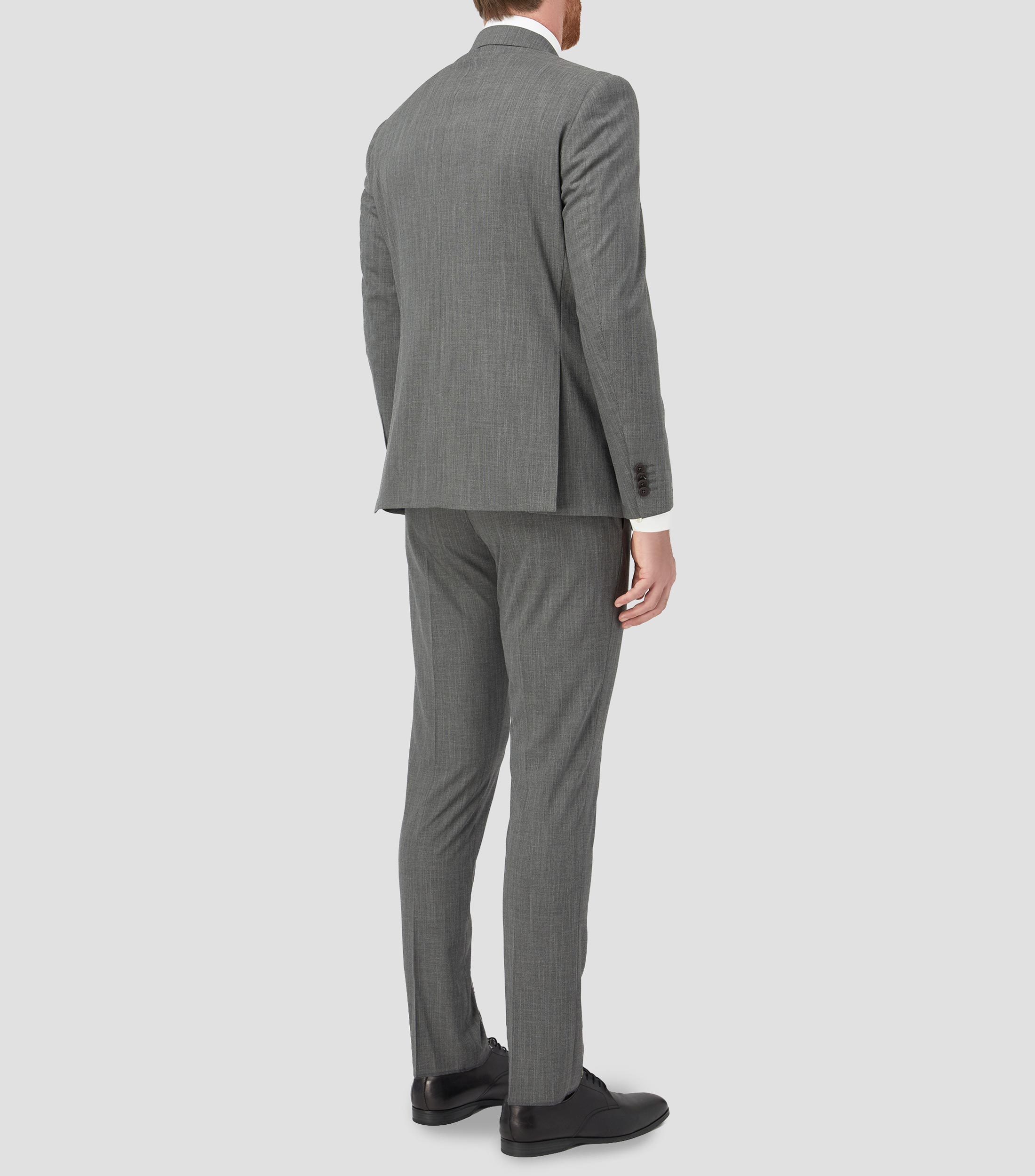 Traje de corte recto con microdiseños Hombre