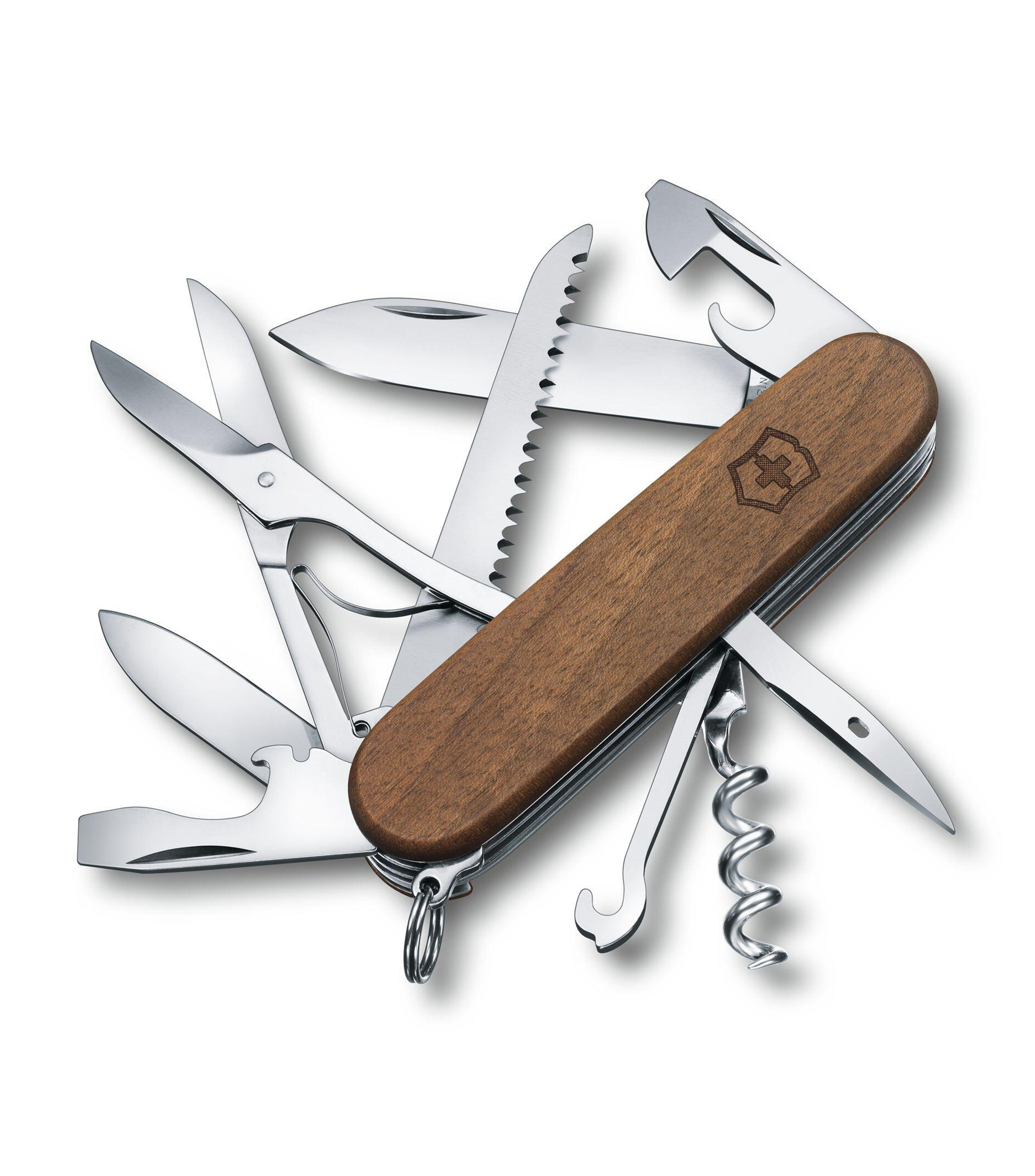 Navaja Huntsman en madera de nogal