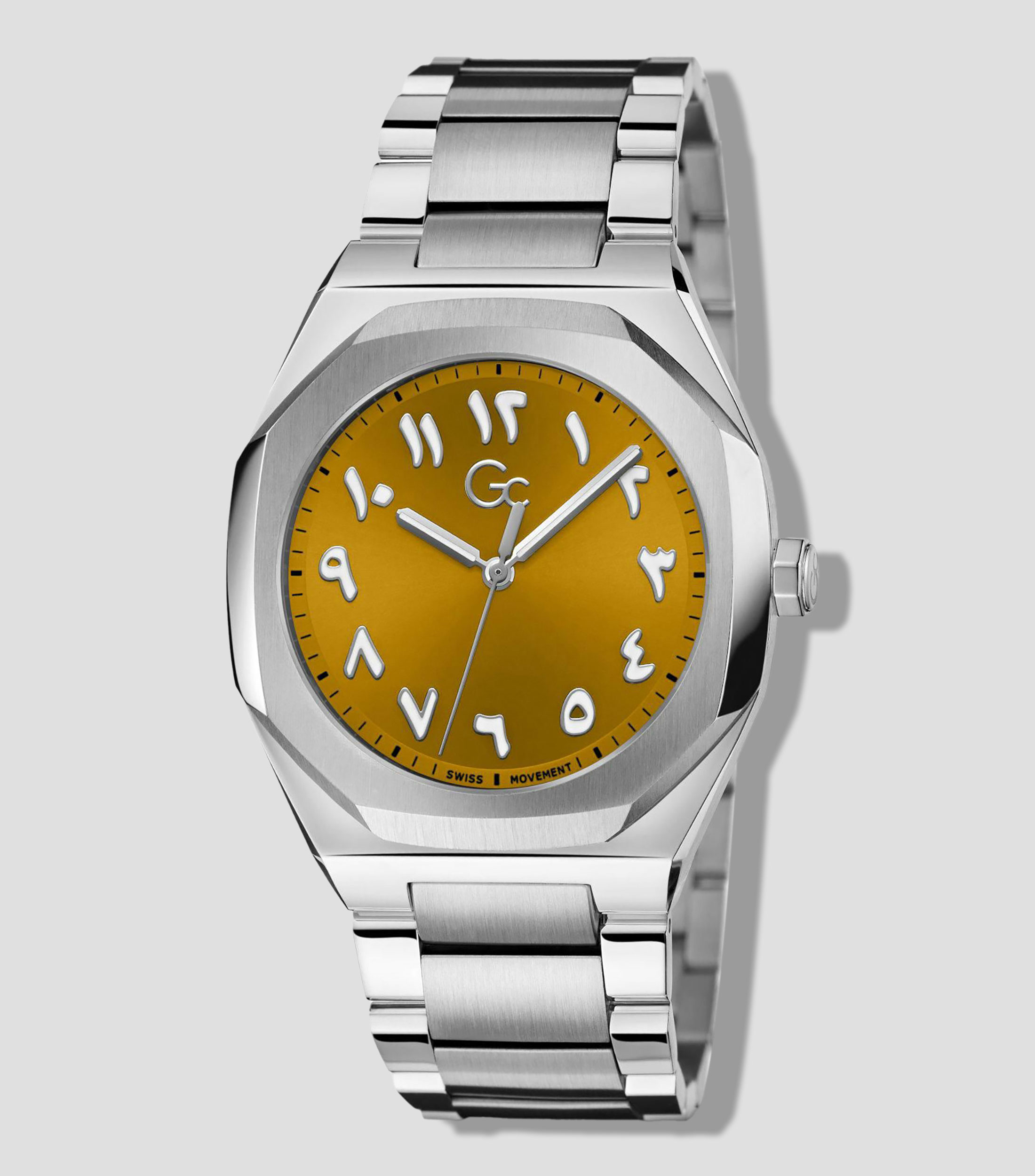 Reloj Para Hombre Coussin Sleek Casual, Plateado
