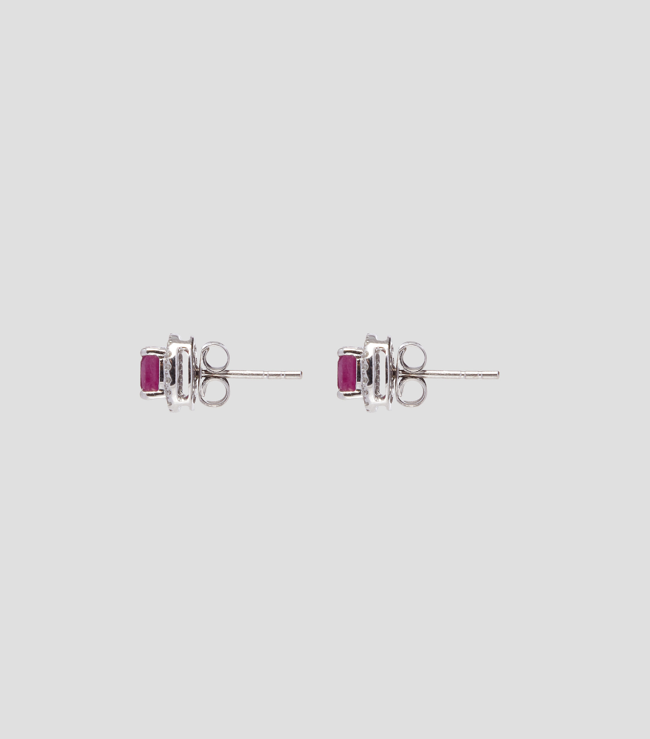 Aretes en oro blanco de 14 Kts Mujer
