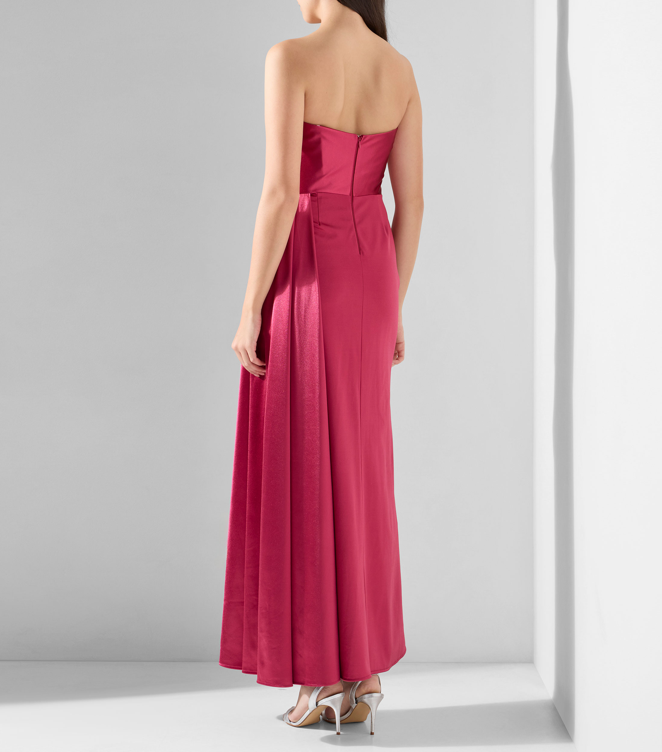 Vestido de fiesta largo liso Mujer