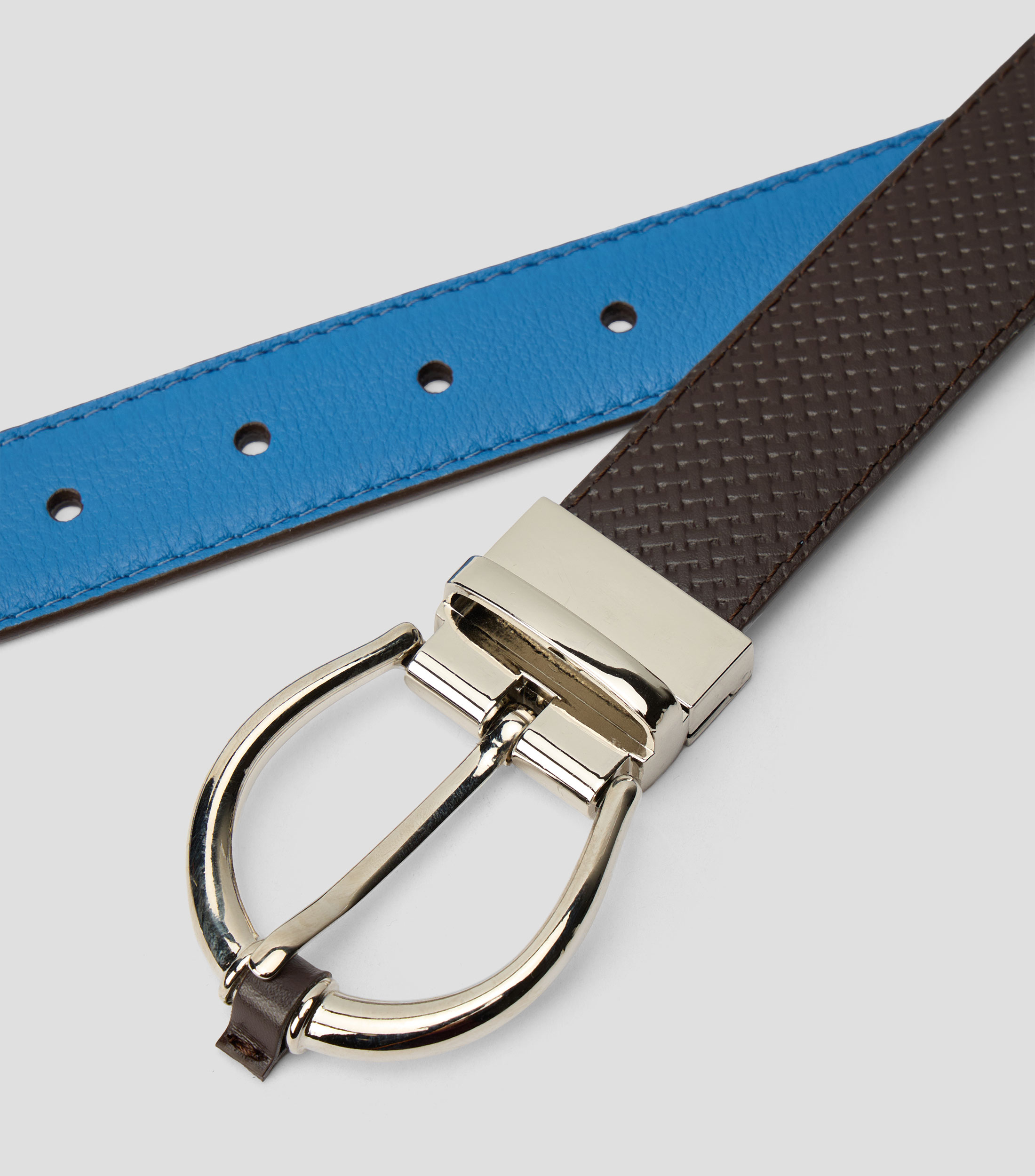 Cinturón reversible en piel casual Mujer