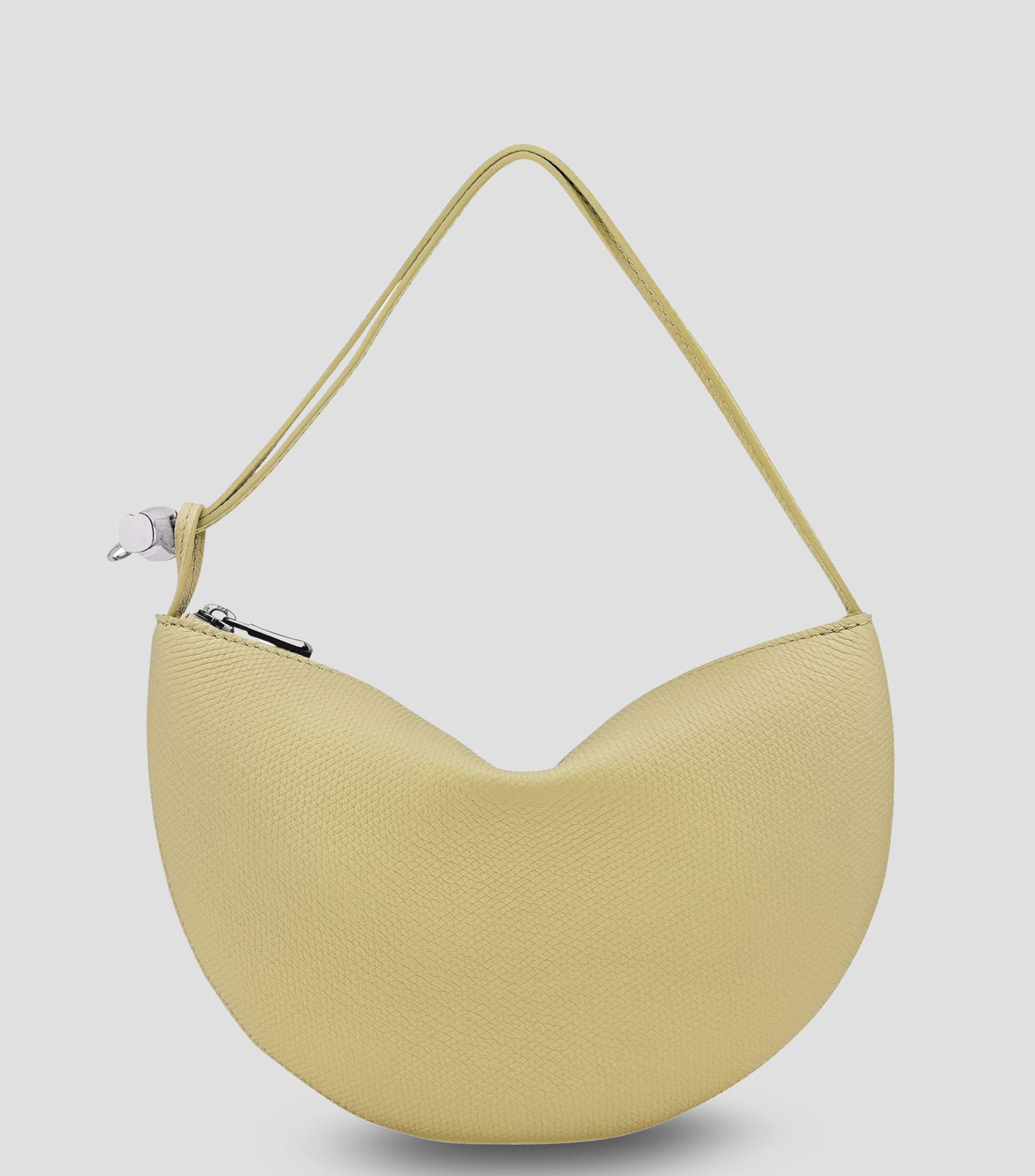 Bolsa clutch Le Roseau en piel verde lisa Mujer