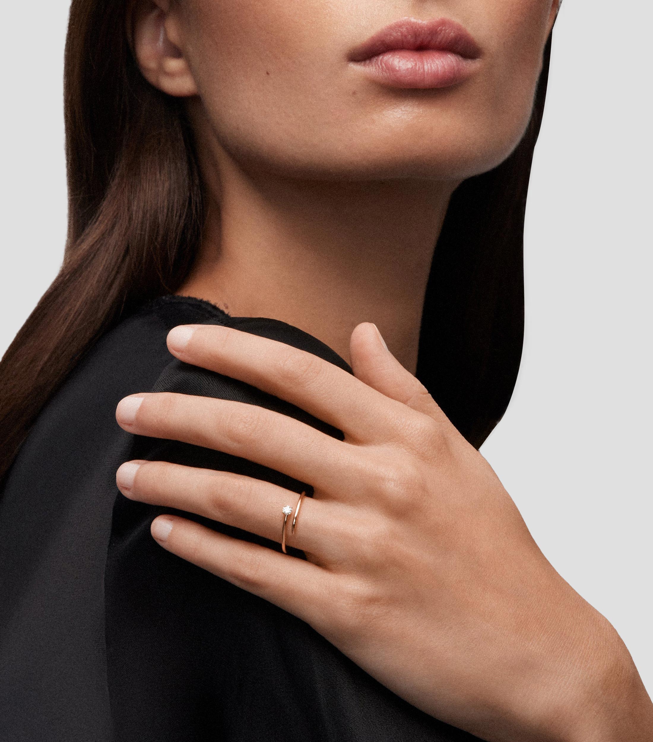 Anillo en Oro rosa 18 Kts Idalia Talla 13 Mujer