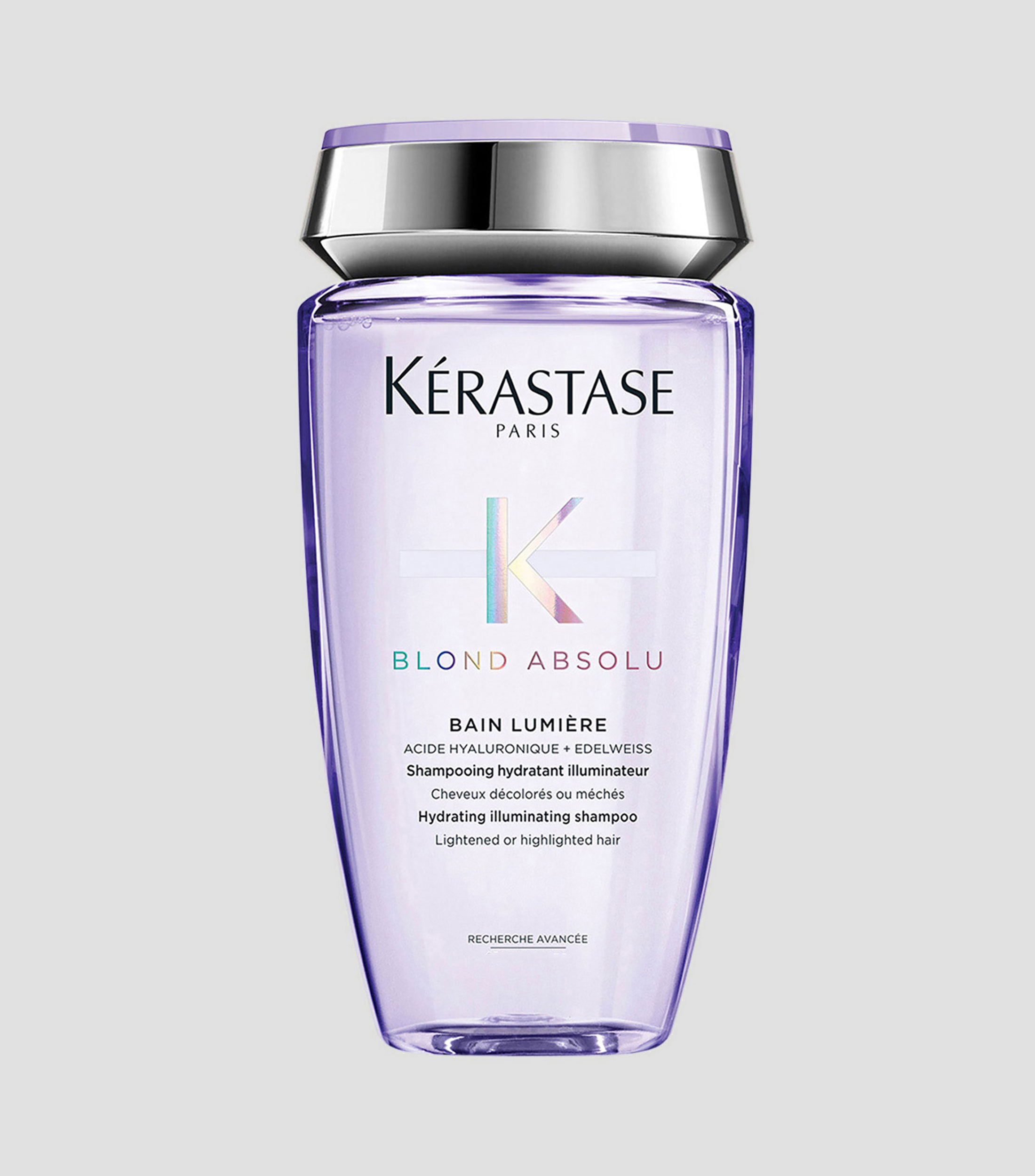 Shampoo hidratante para cabello rubio Bain Lumiere, 250 ml
