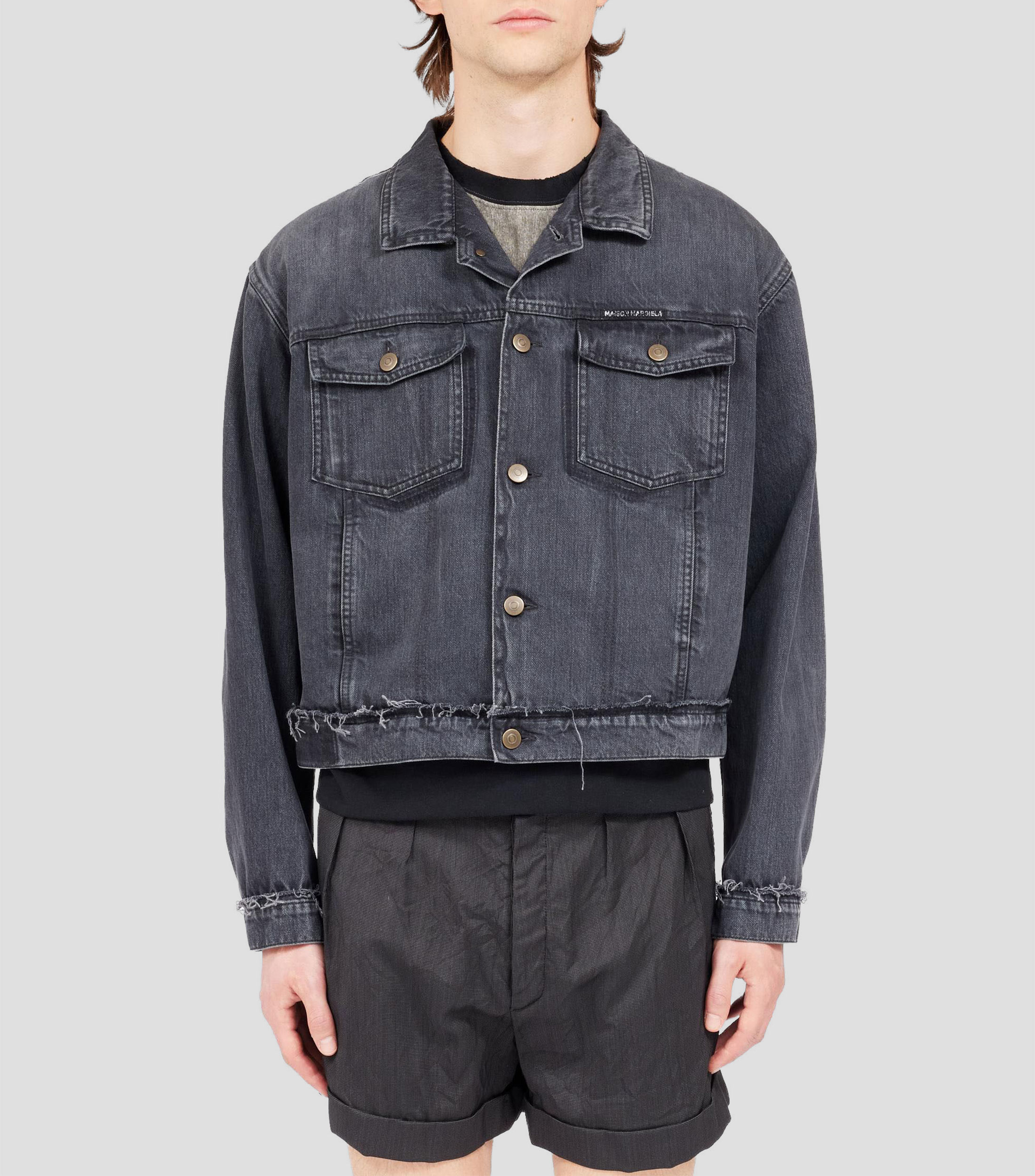 Chamarra de mezclilla con botones Hombre
