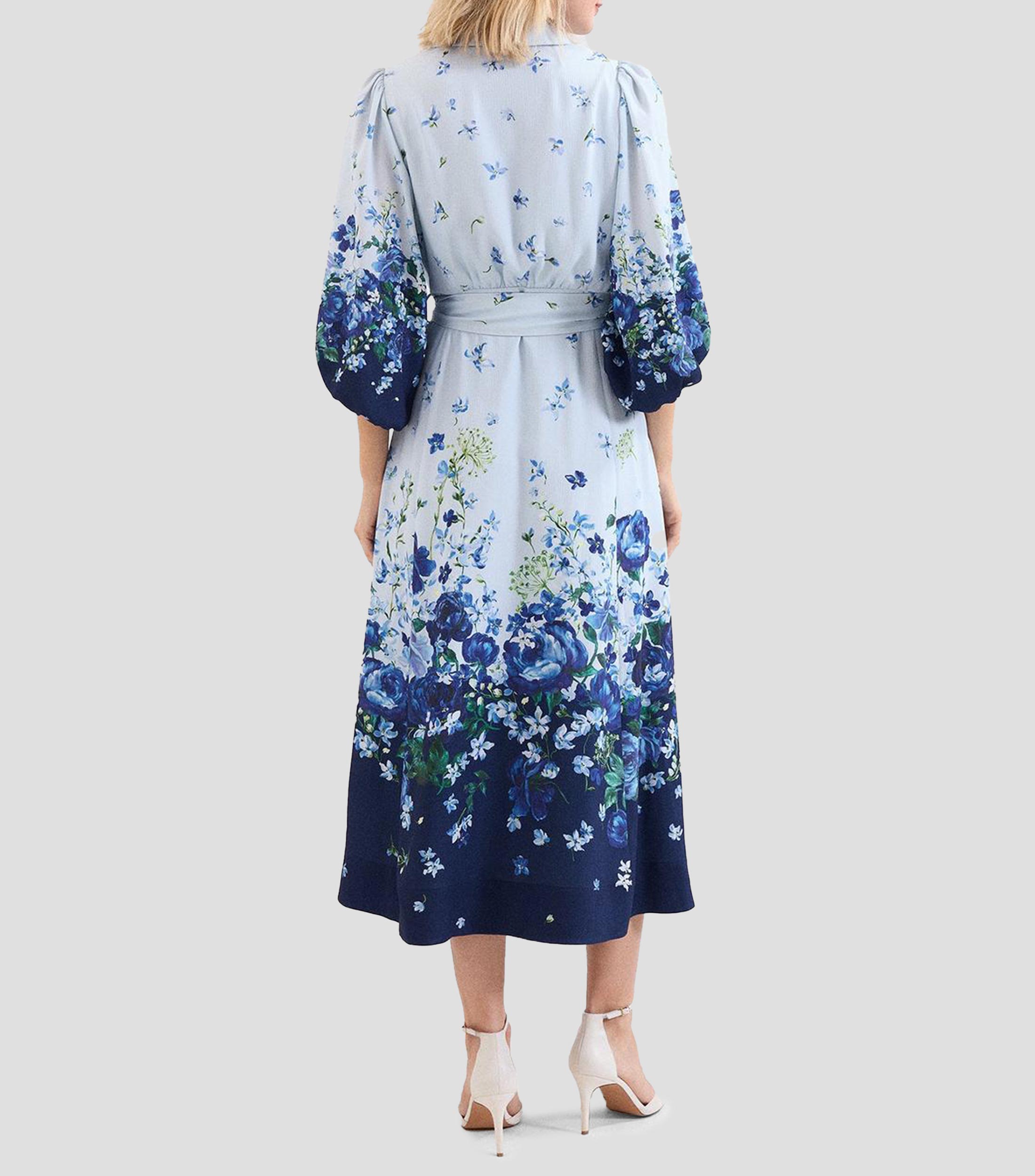 Vestido Casual Midi manga 3/4 estampado Mujer