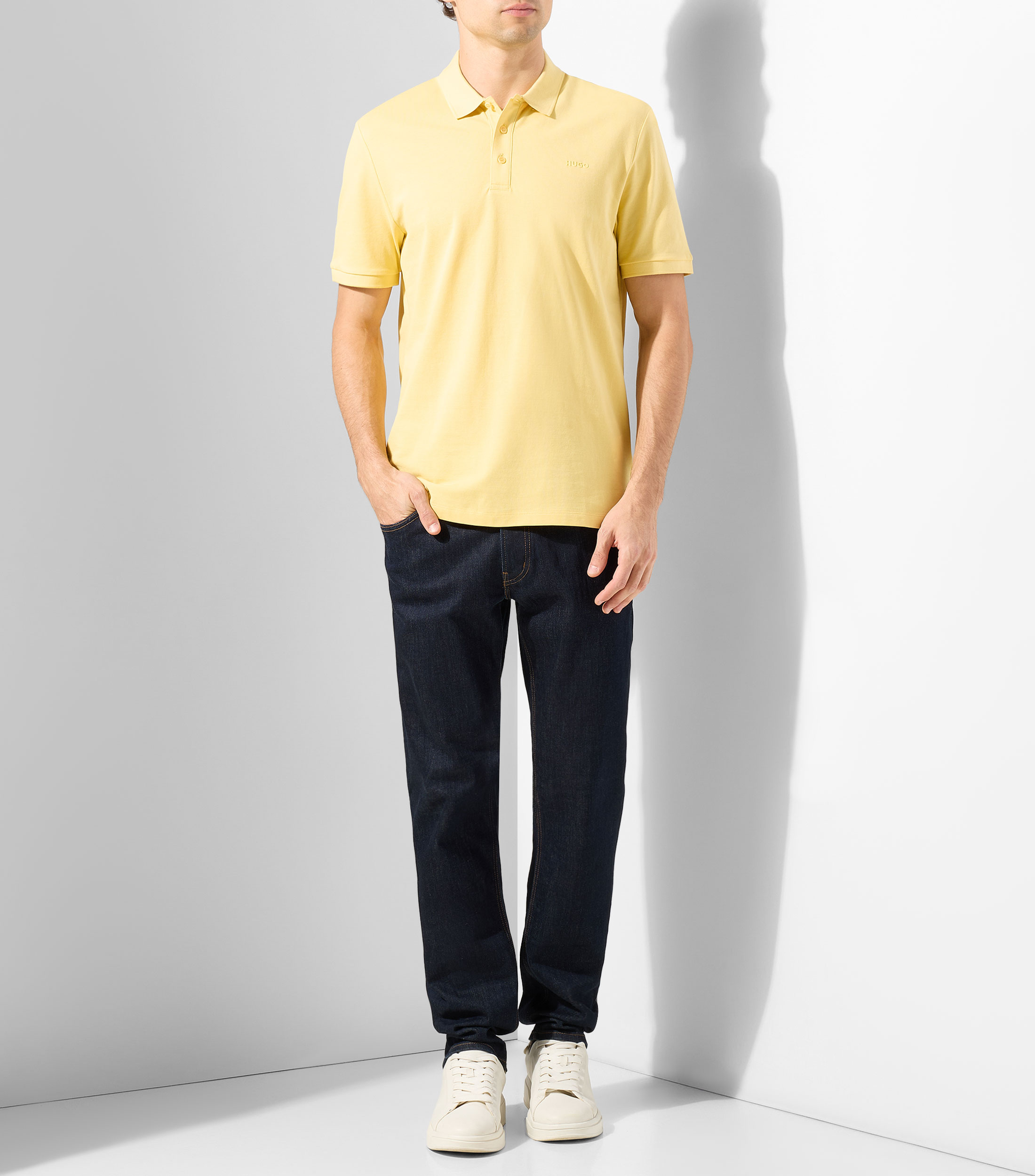 Playera polo manga corta lisa Hombre
