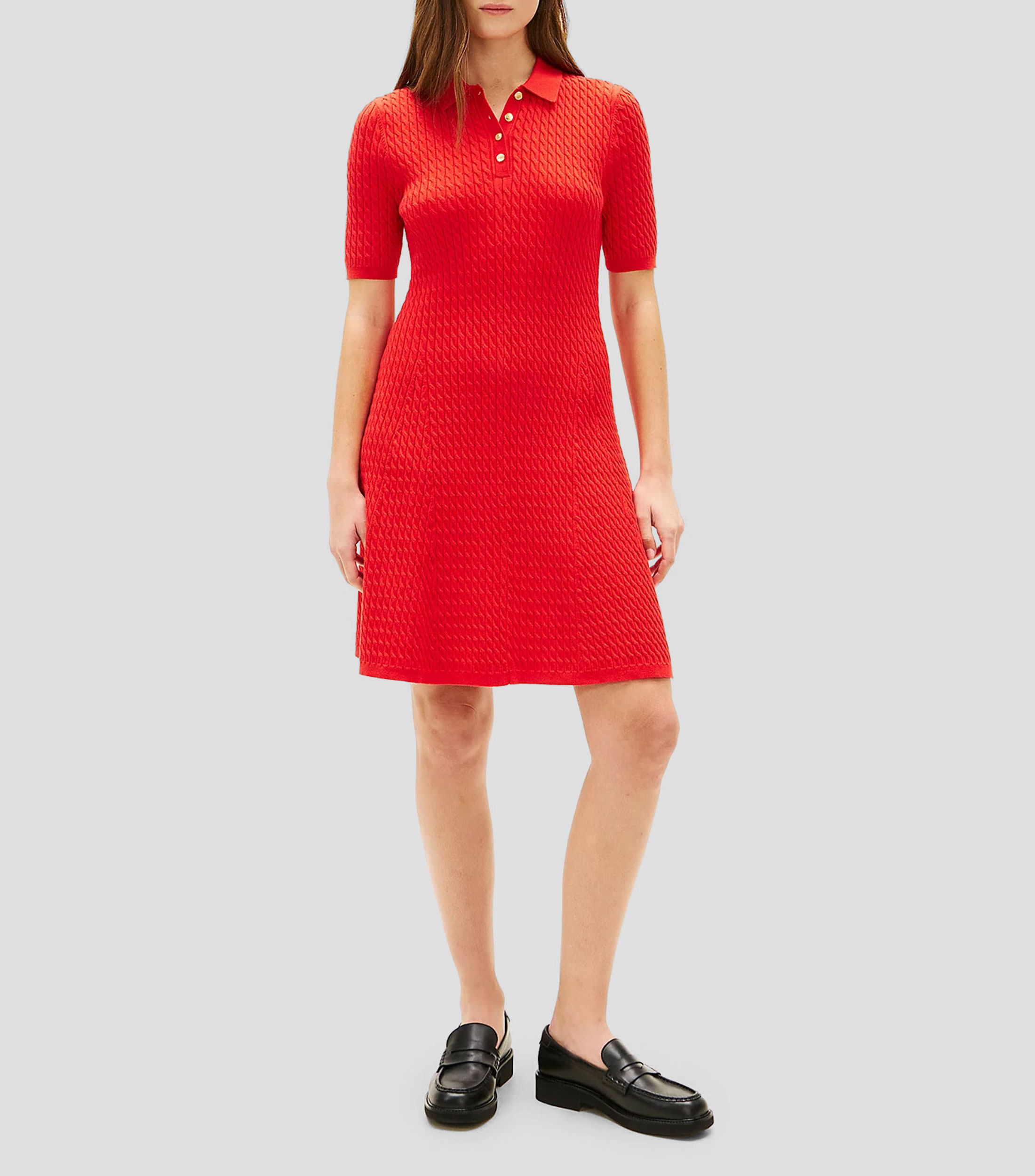 Vestido corto con microdiseños Mujer