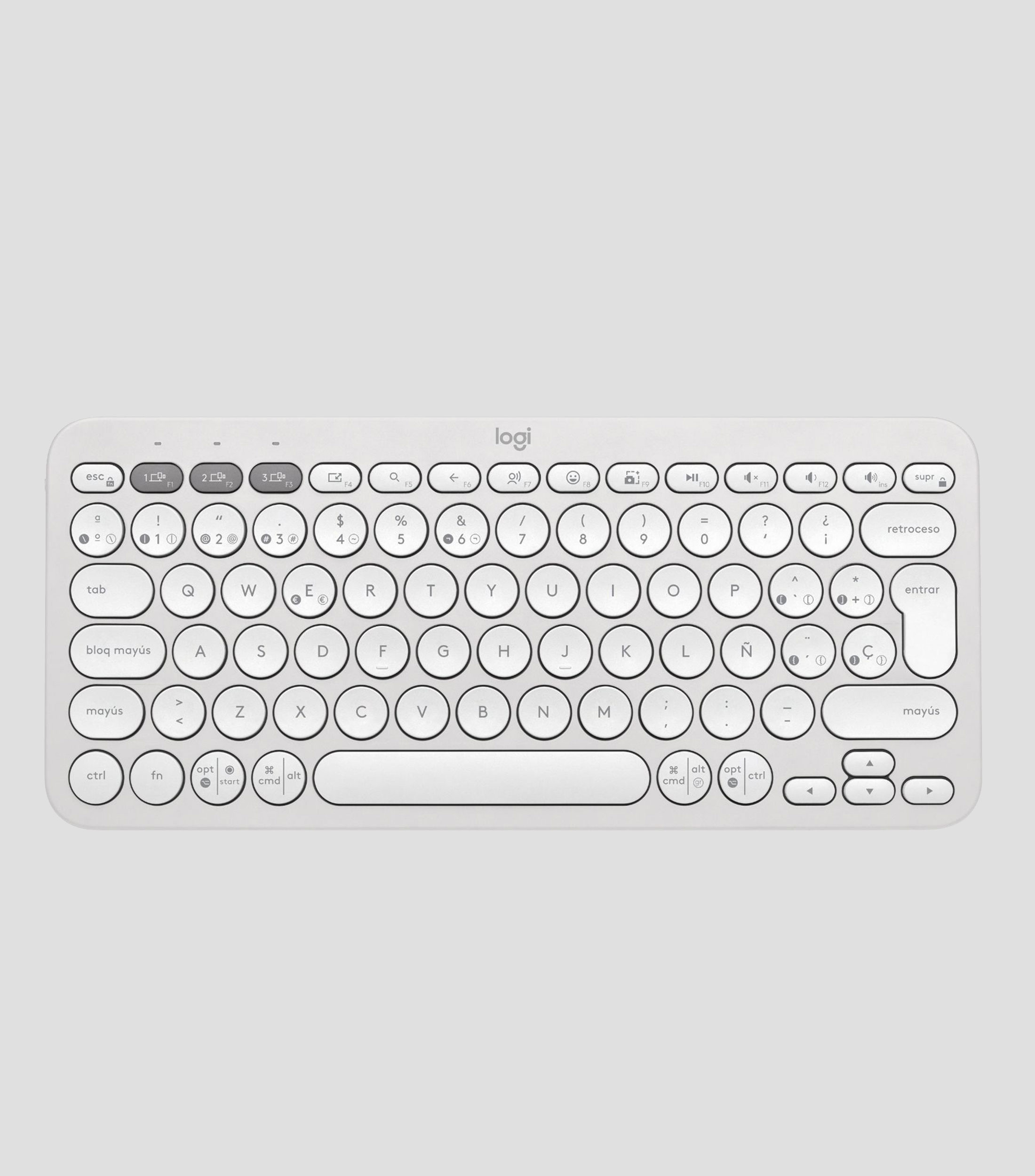 Teclado Inalámbrico Pebble Keys 2 K380s Blanco