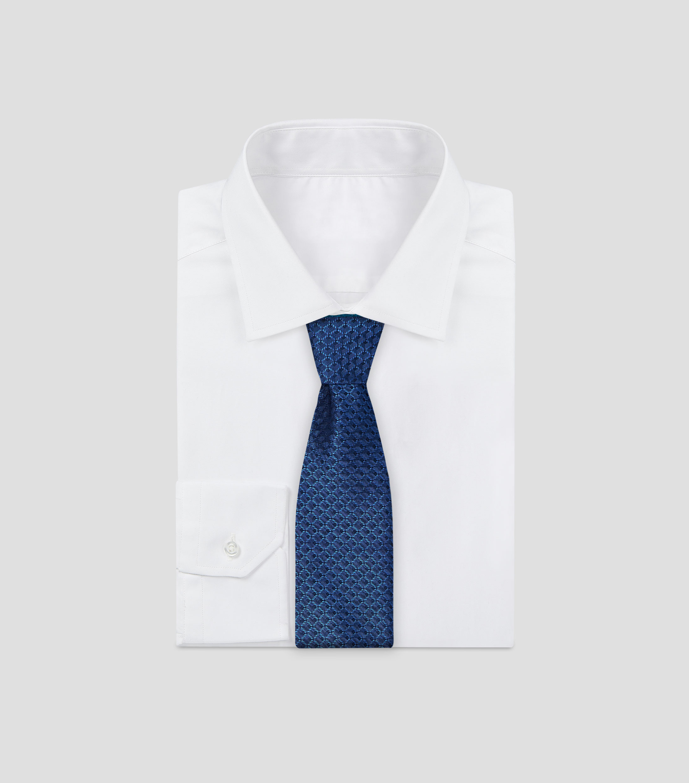 Corbata ancha azul fantasía