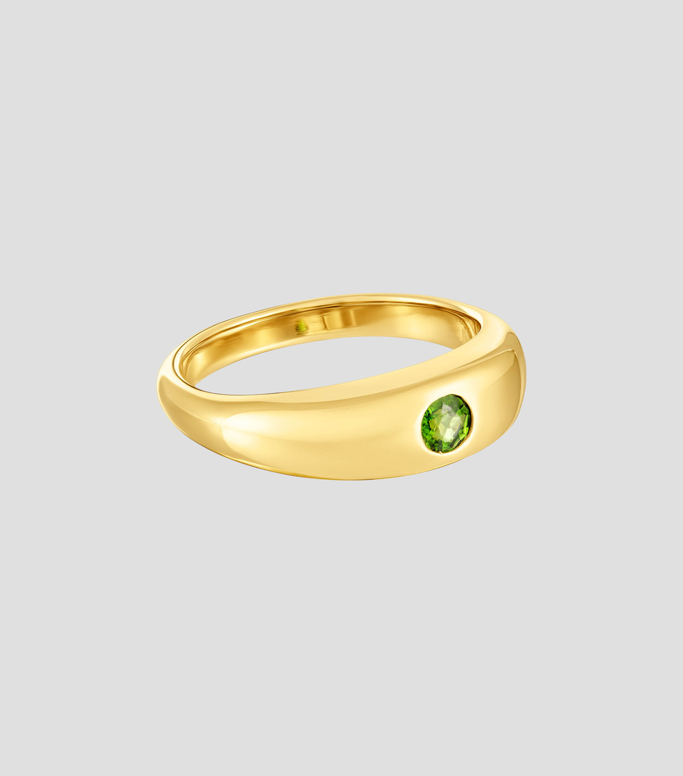 Anillo Sello en Plata Basic Colors con Cromodiópsido Mujer