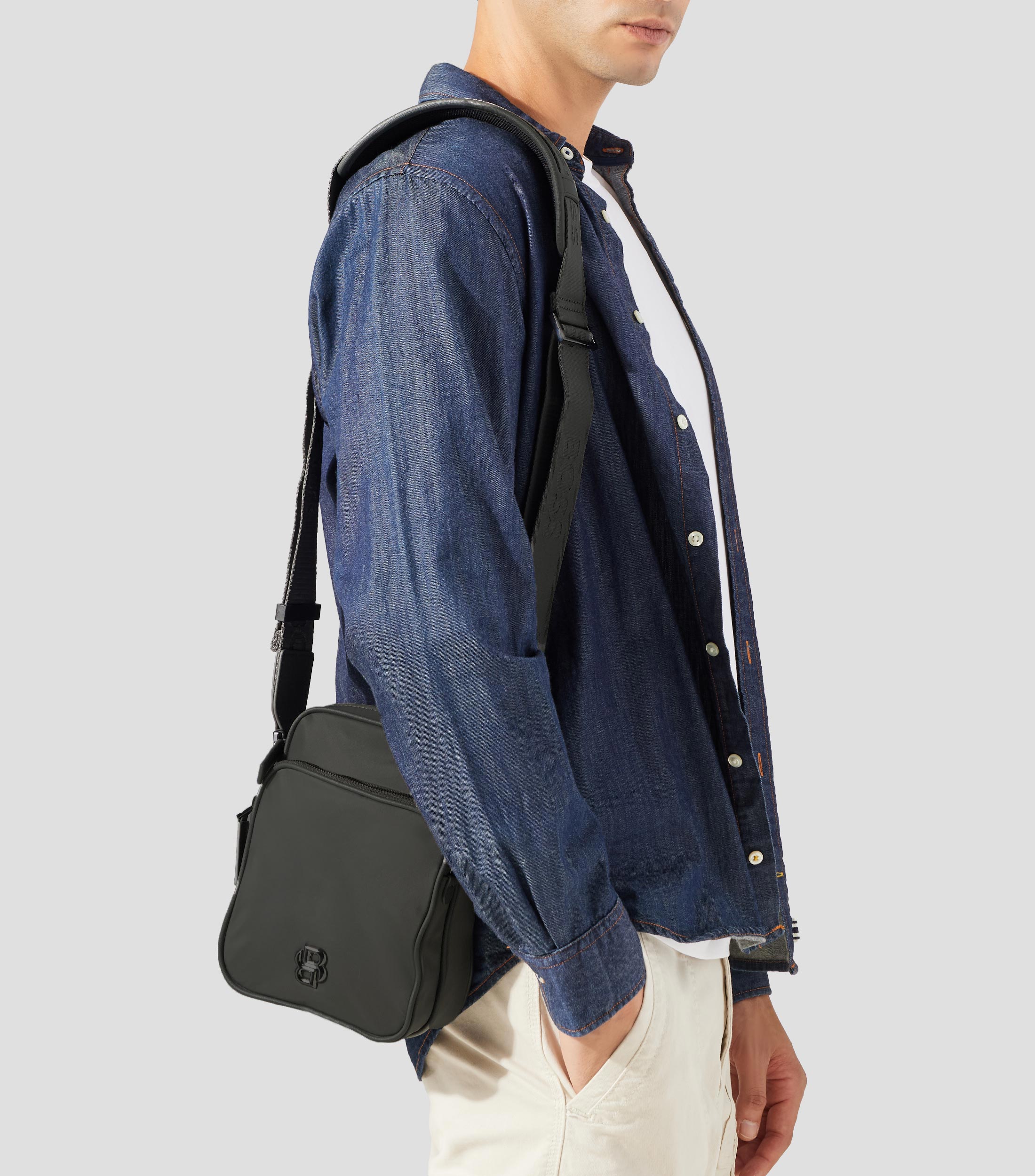 Bolso Crossbody liso Hombre