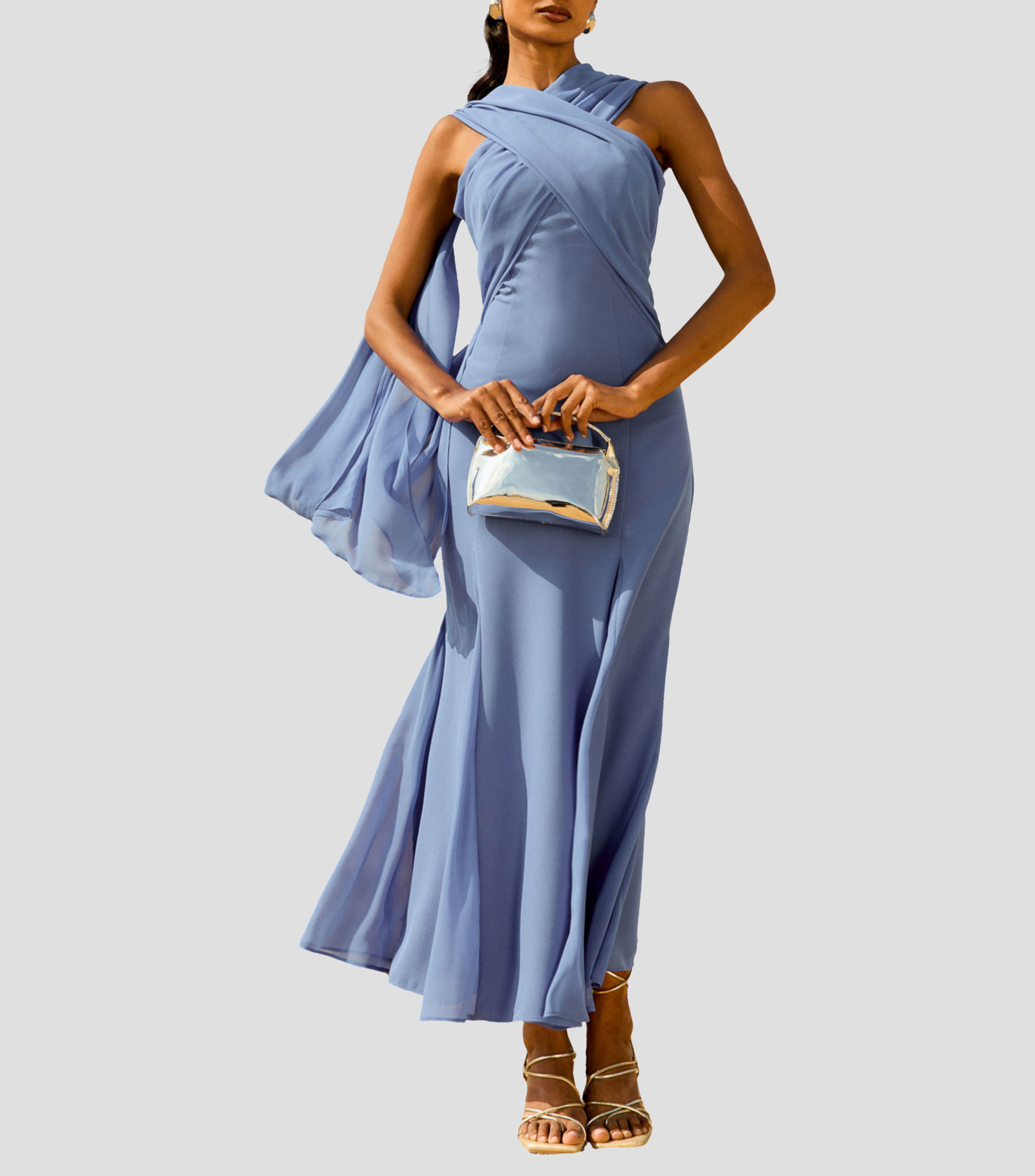 Vestido de fiesta largo liso Julieta Mujer