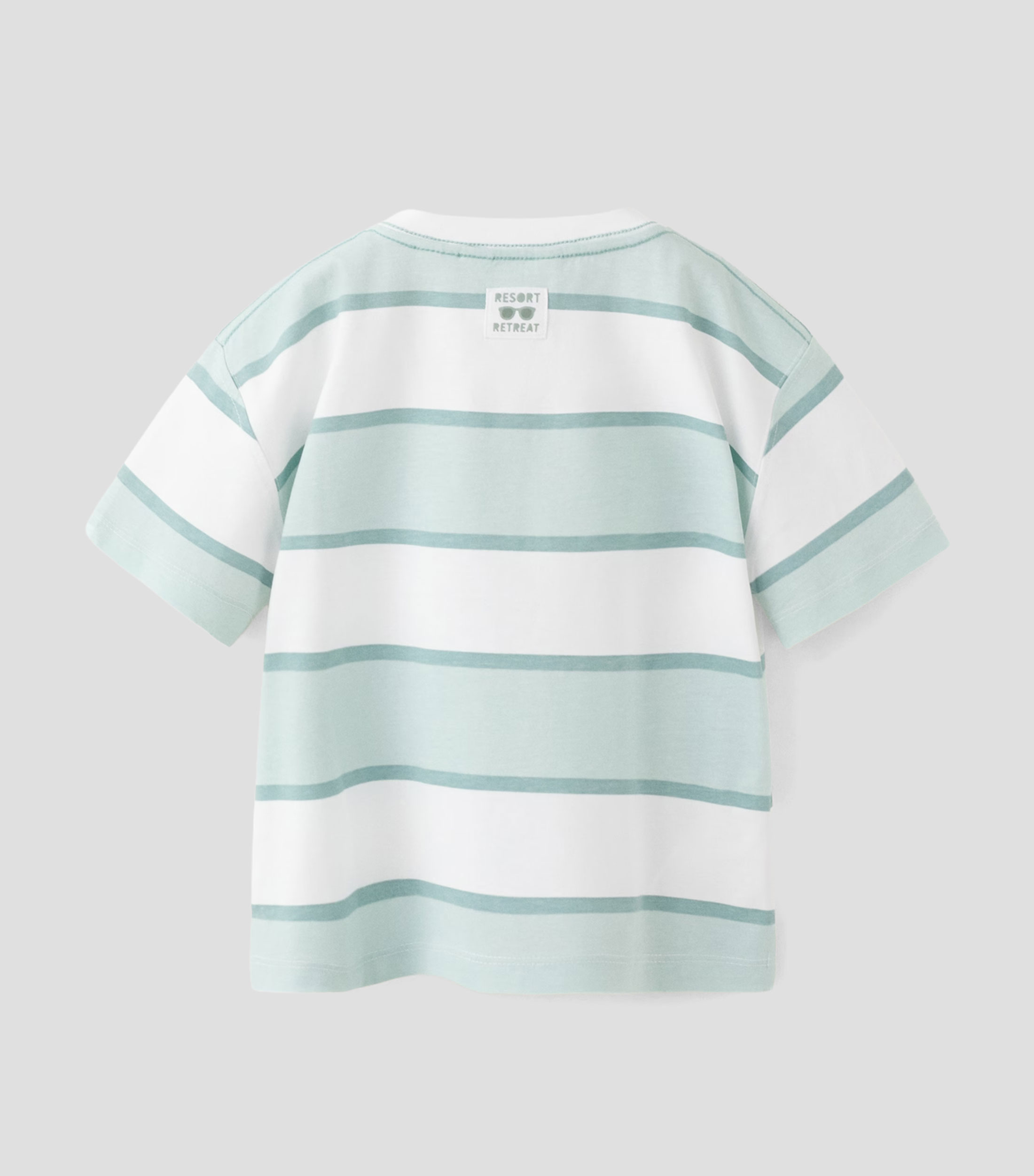 Playera cuello redondo manga corta rayas Niño