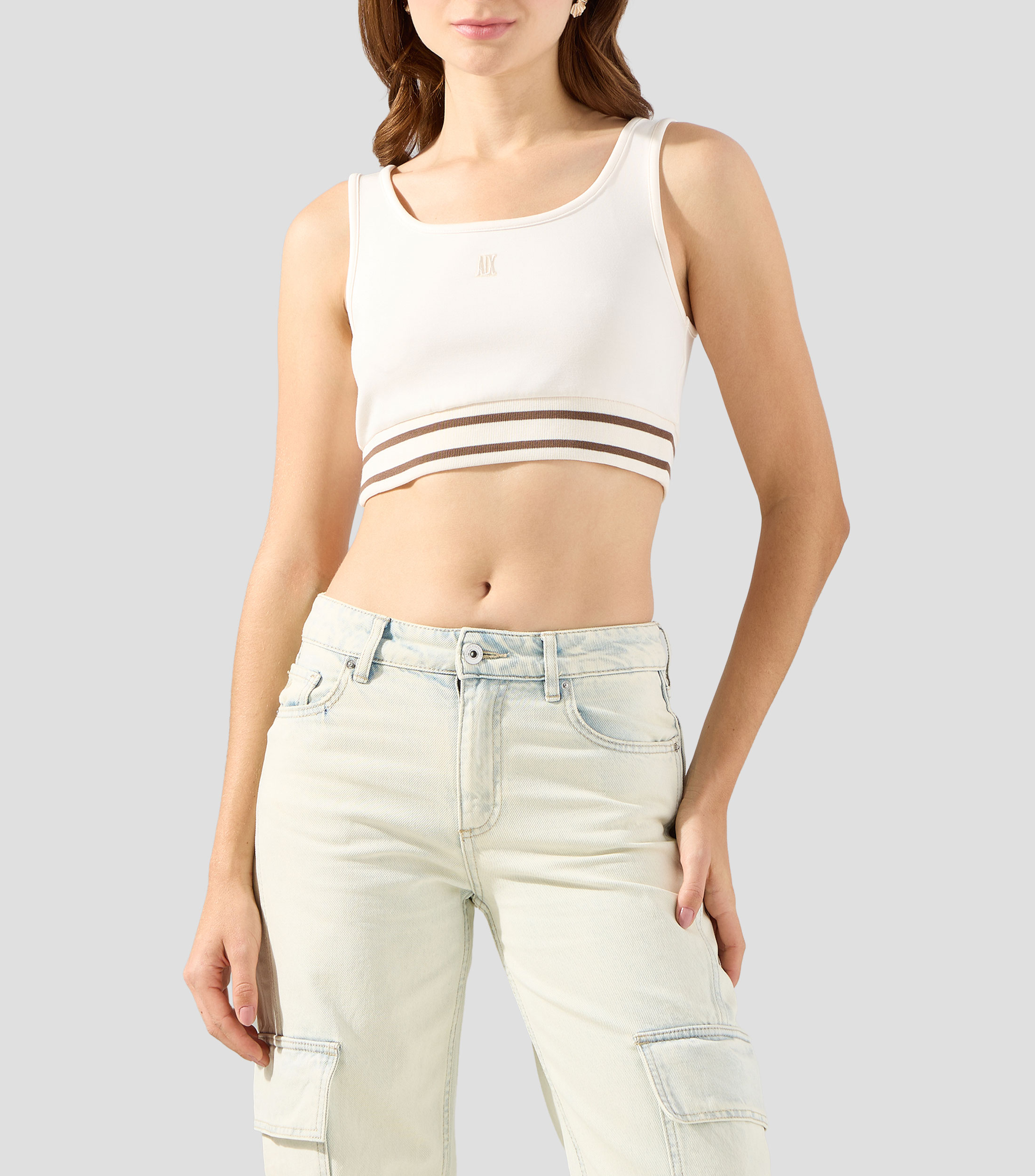 Blusa franjas sin mangas Mujer