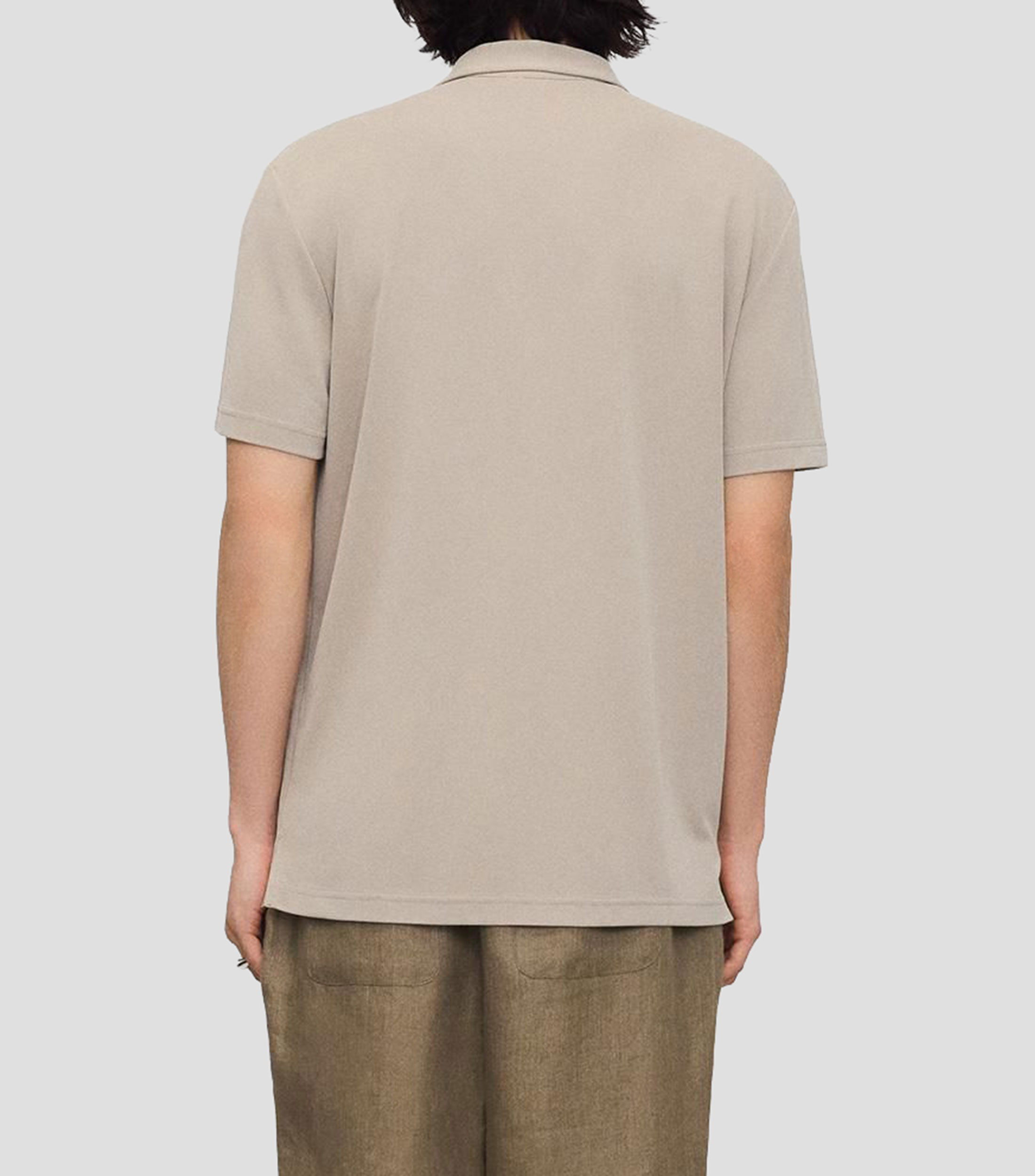 Camisa lisa con manga corta Hombre