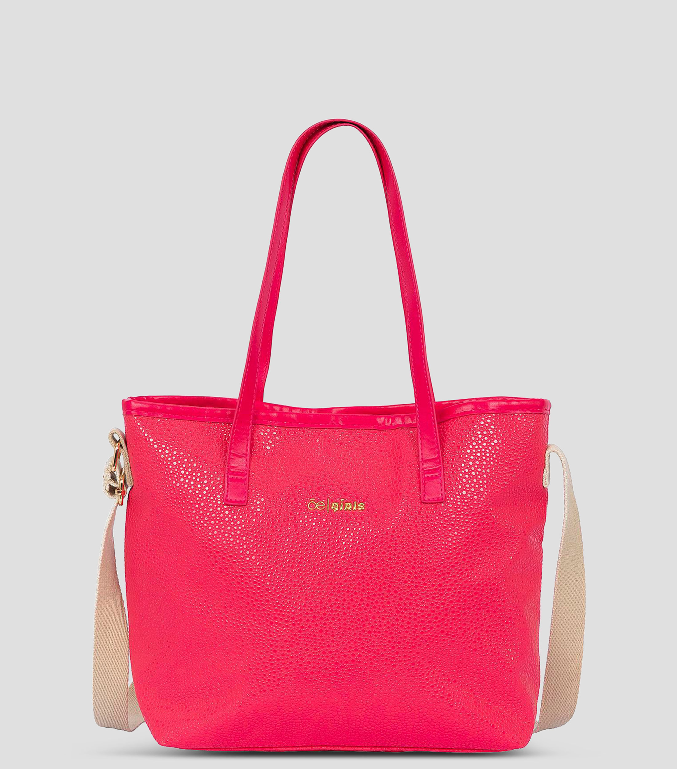 Bolsa tote rosa texturizada Niña
