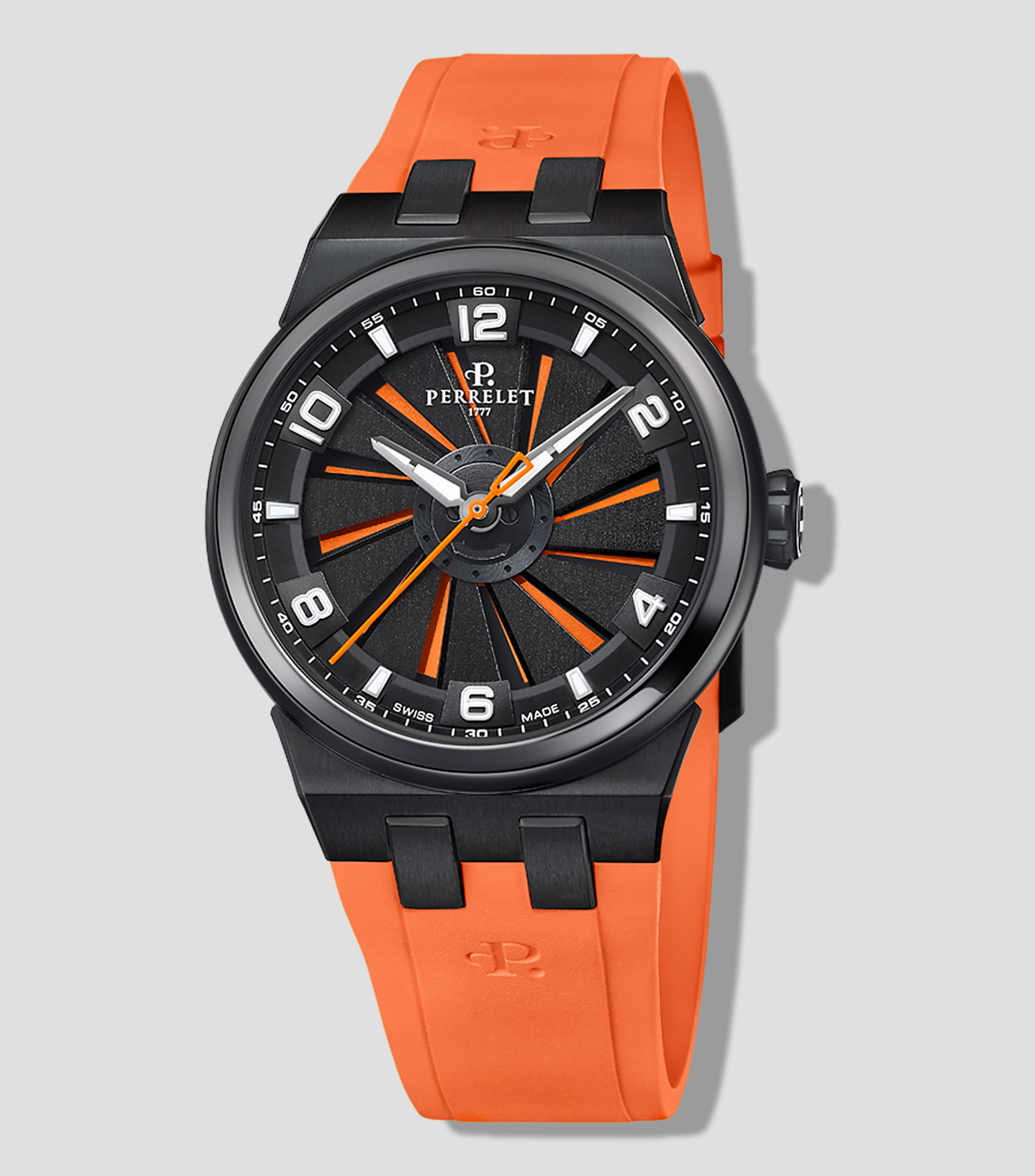 Reloj para Hombre Turbine Titanium 41 Casual Negro, naranja