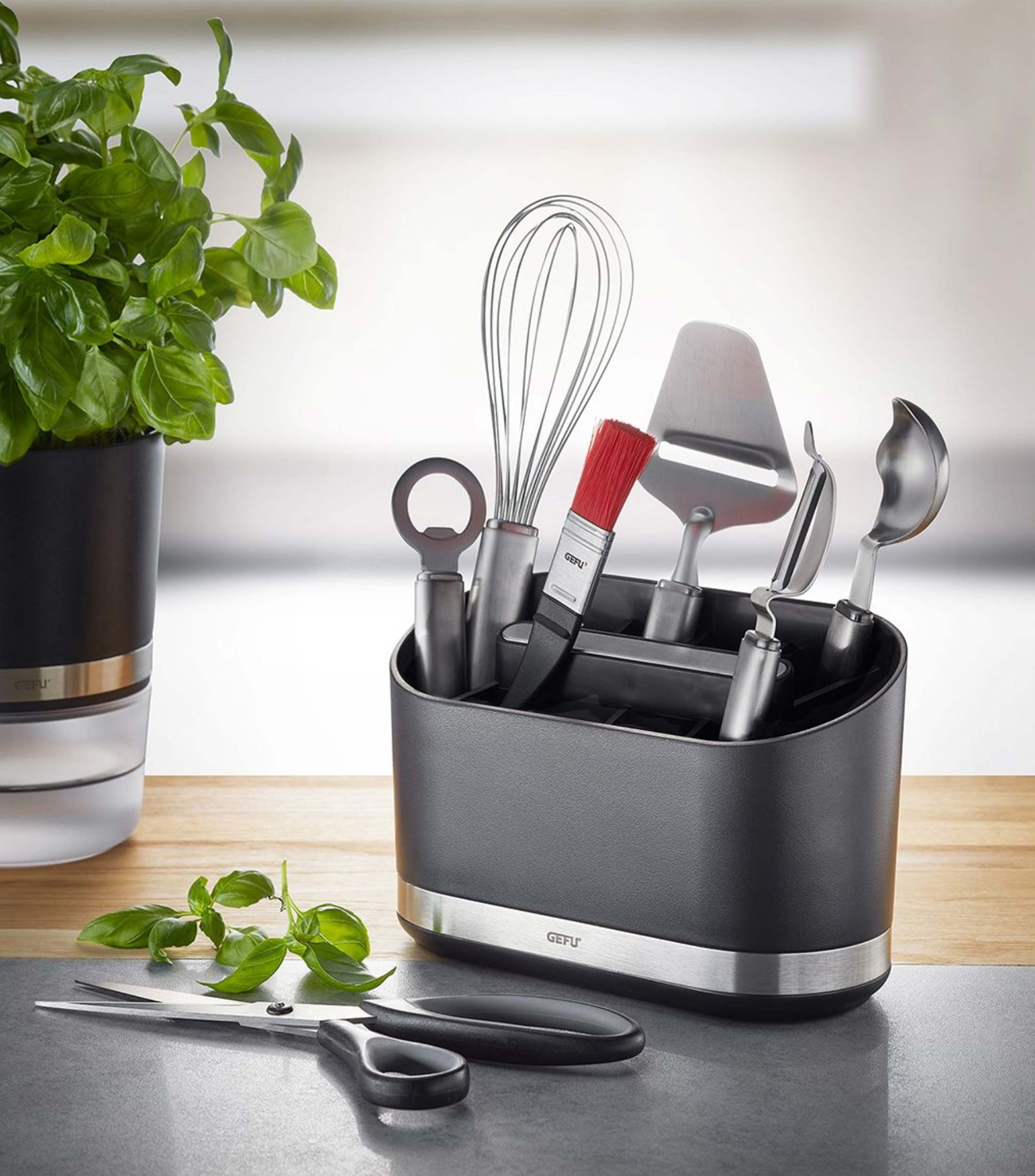 Porta Utensilios de cocina Smartline Gris