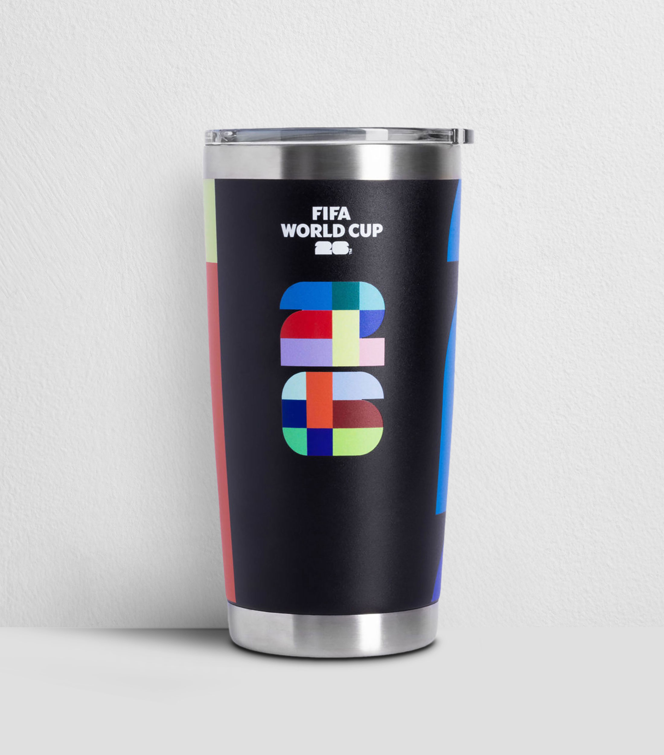Termo FIFA World Cup 2026 multicolor en acero inoxidable, 591 ml