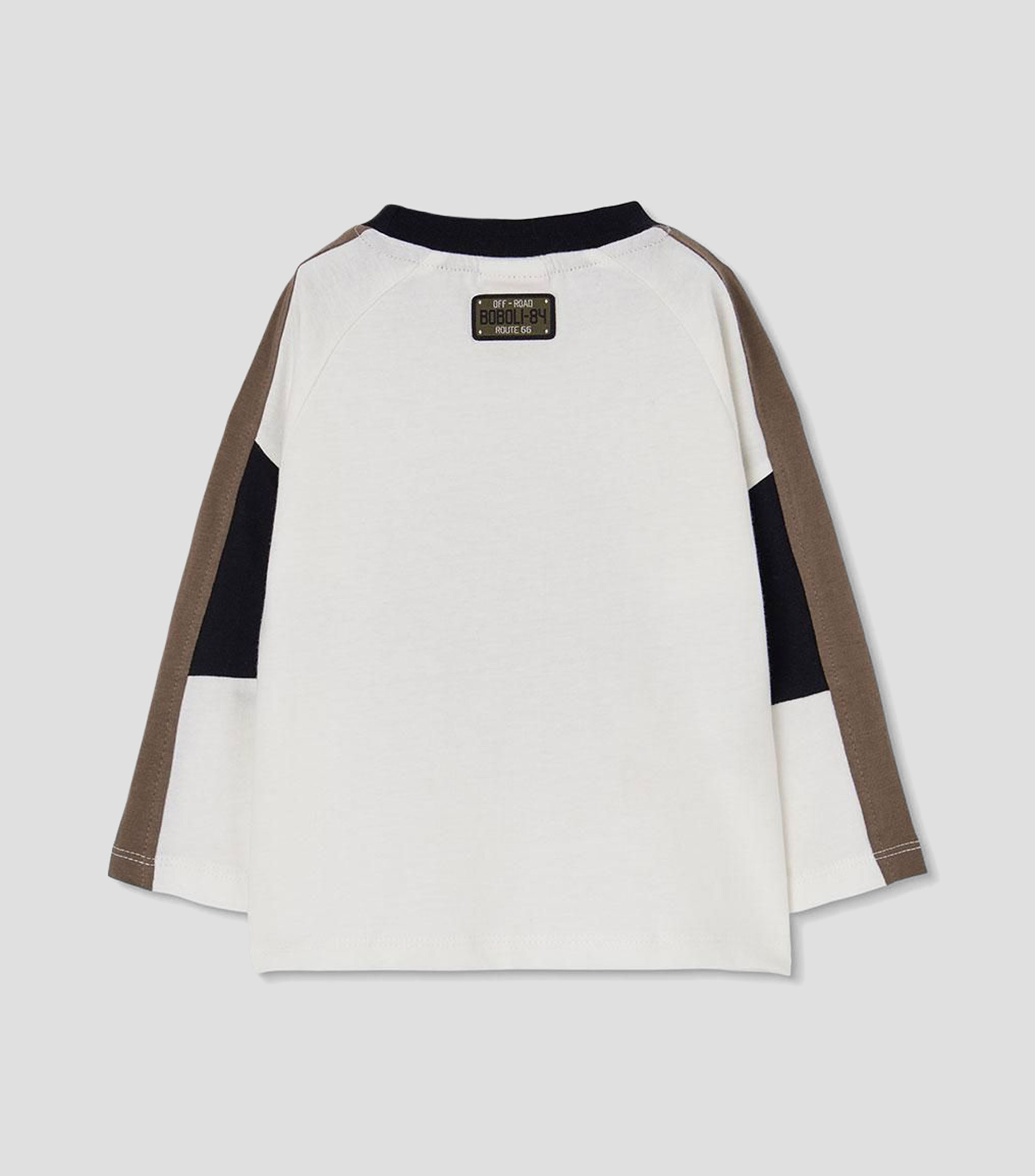 Playera cuello redondo manga larga estampada Niño
