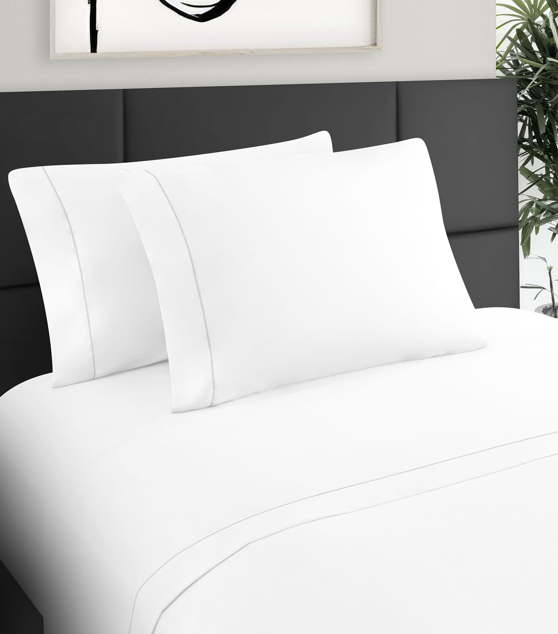 Juego de Sábanas Queen Size Magnolia, Blanco