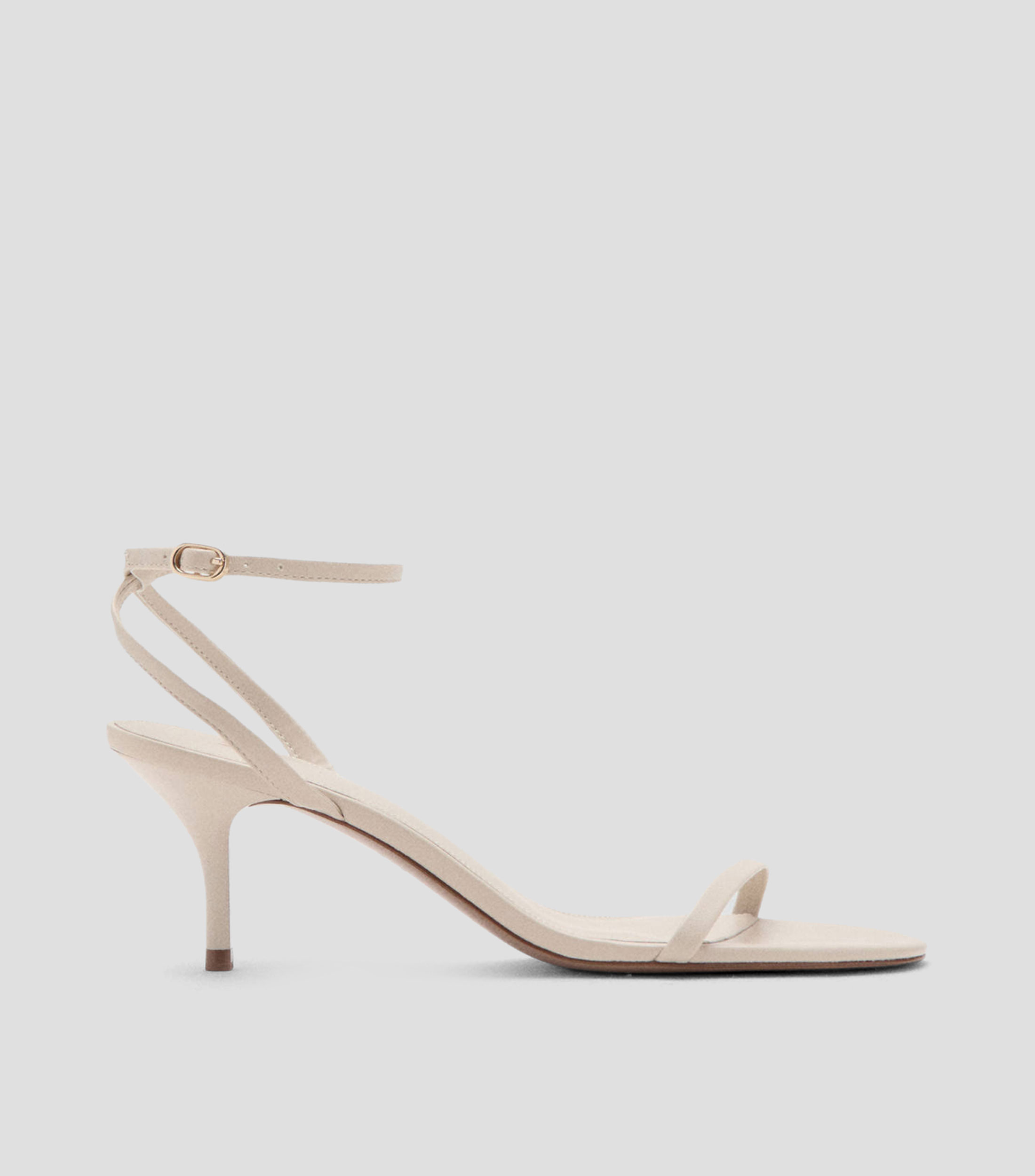Sandalias con tacón medio y delgado Mujer