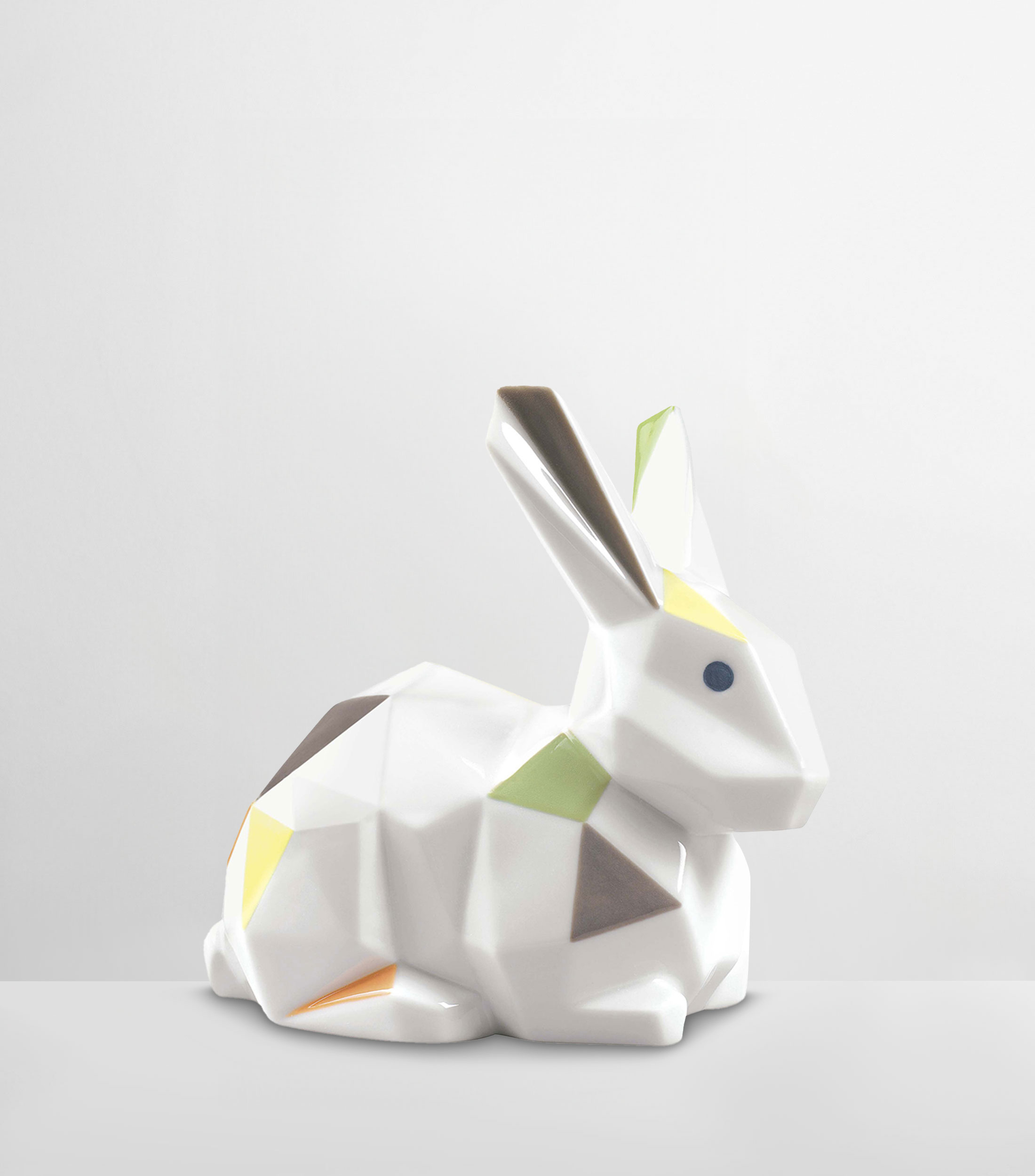 Figura de conejo Origami en porcelana