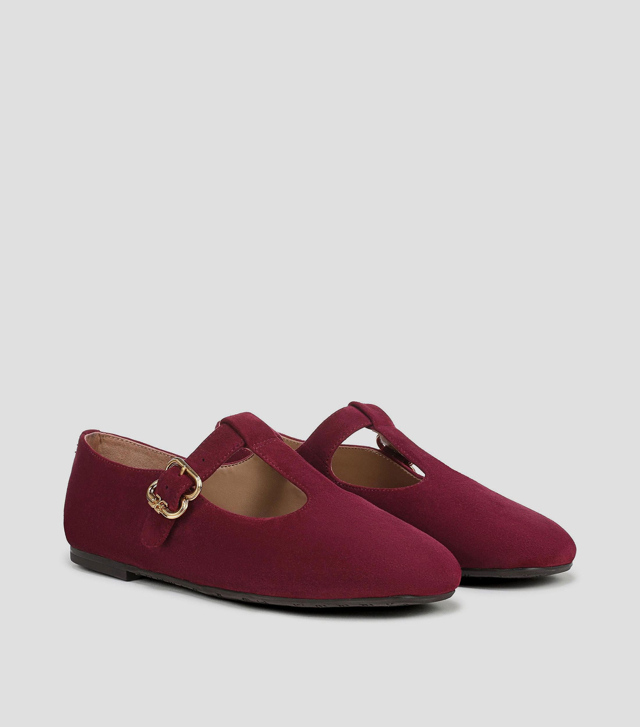 Flats en gamuza Mujer