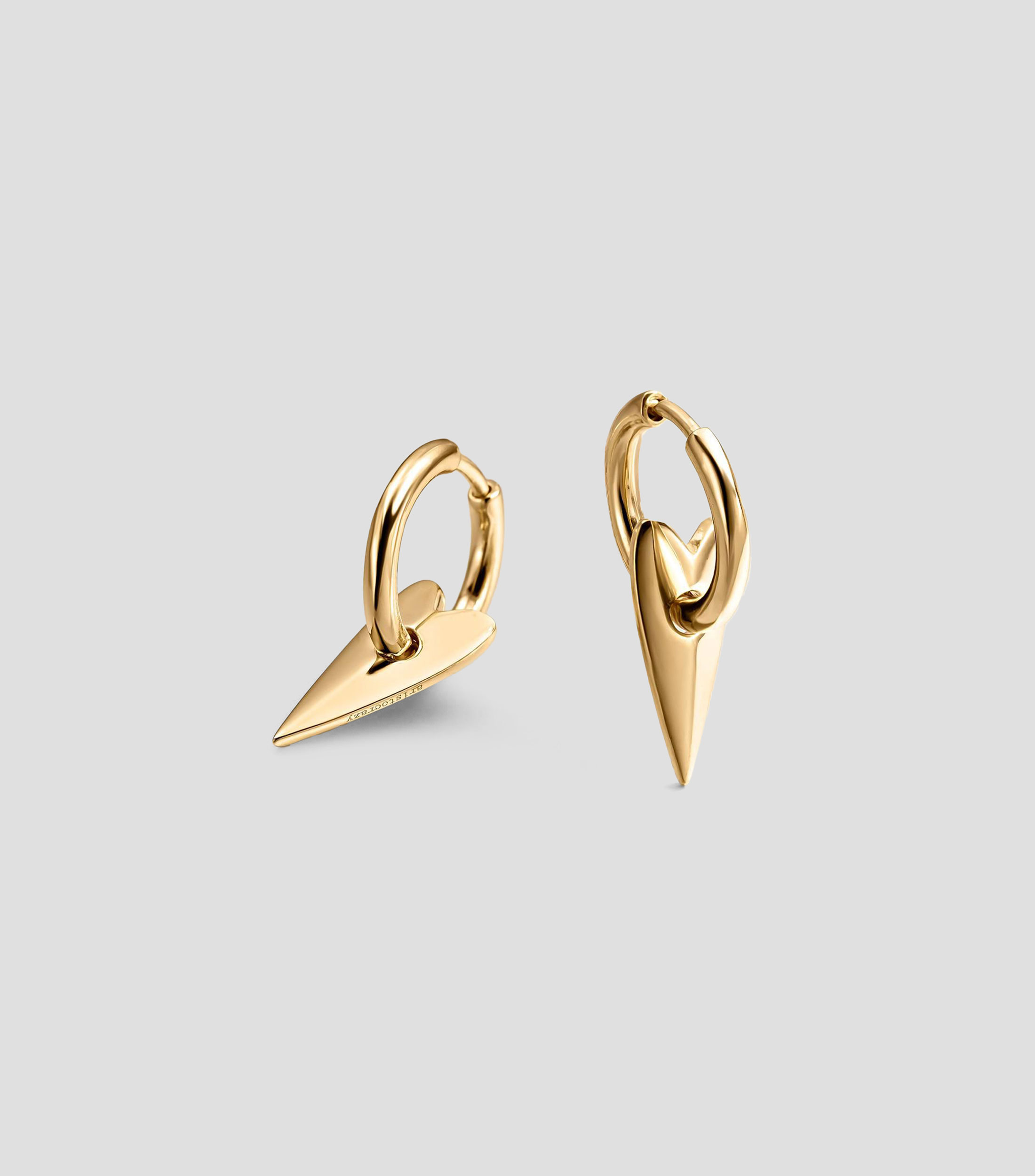 Pendientes de aro pequeños en plata .925 con corazón Mic Mujer