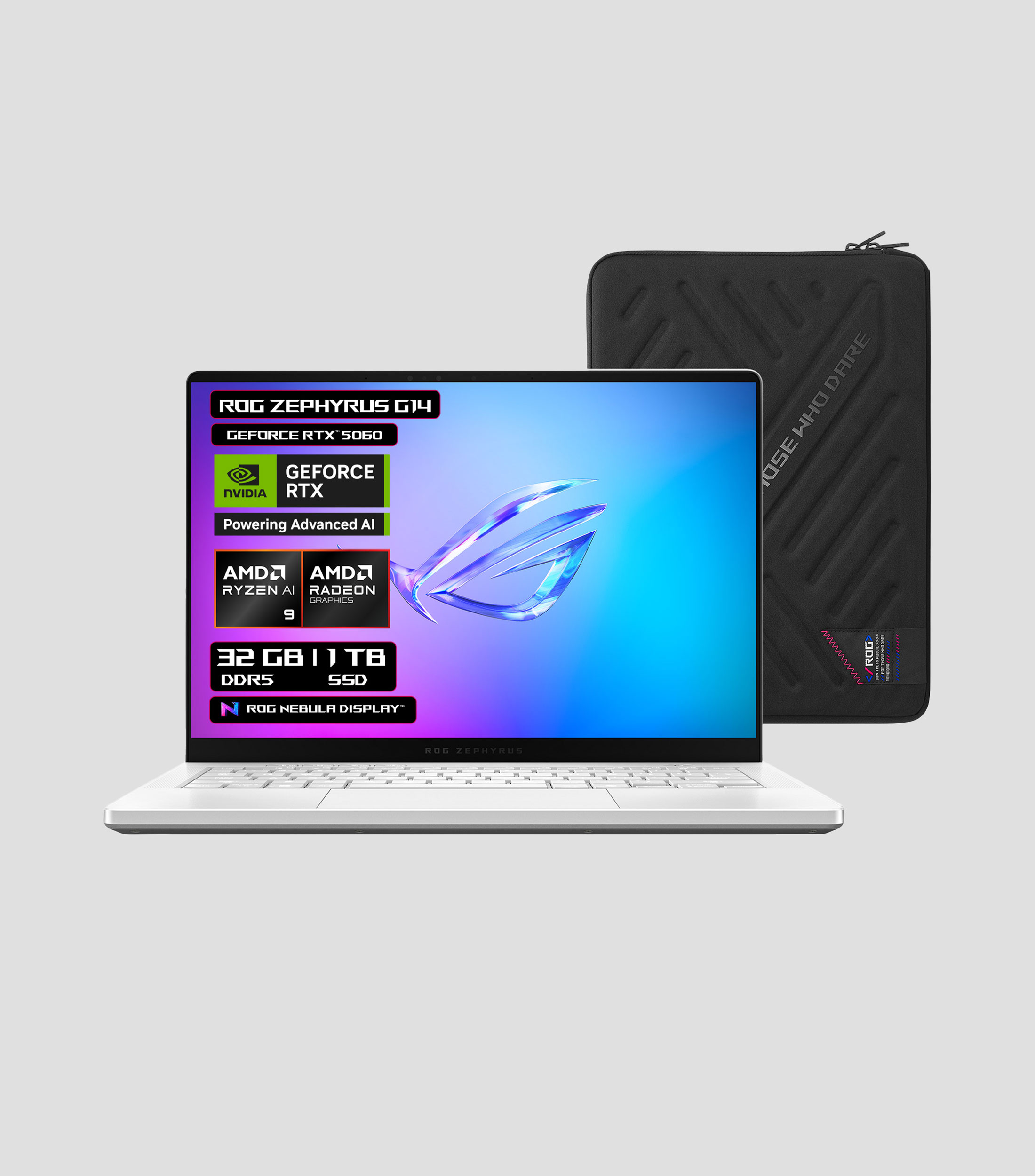 Laptop ROG Zephyrus G14, 14", Nvidia GeForce RTX 5060, AMD Ryzen 9 270, RAM 32 GB, SSD 1 TB
