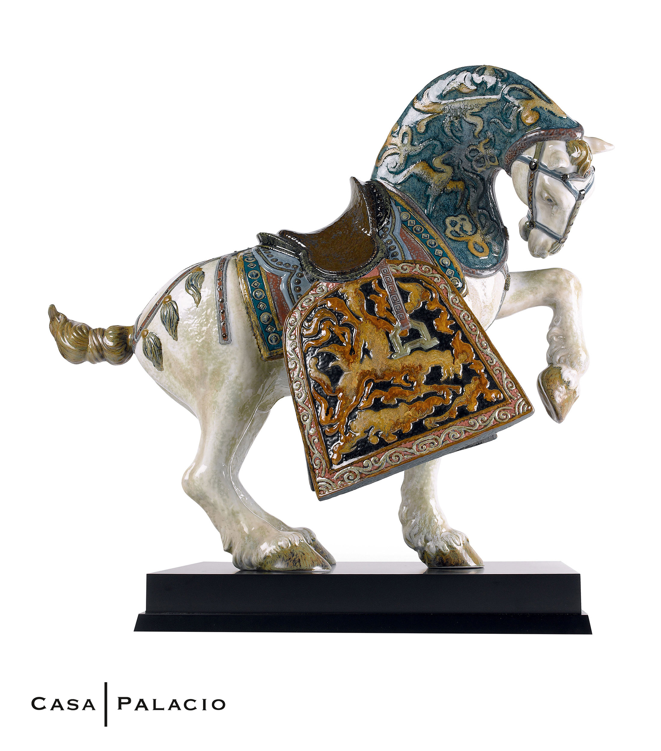 Escultura Caballo Oriental en porcelana