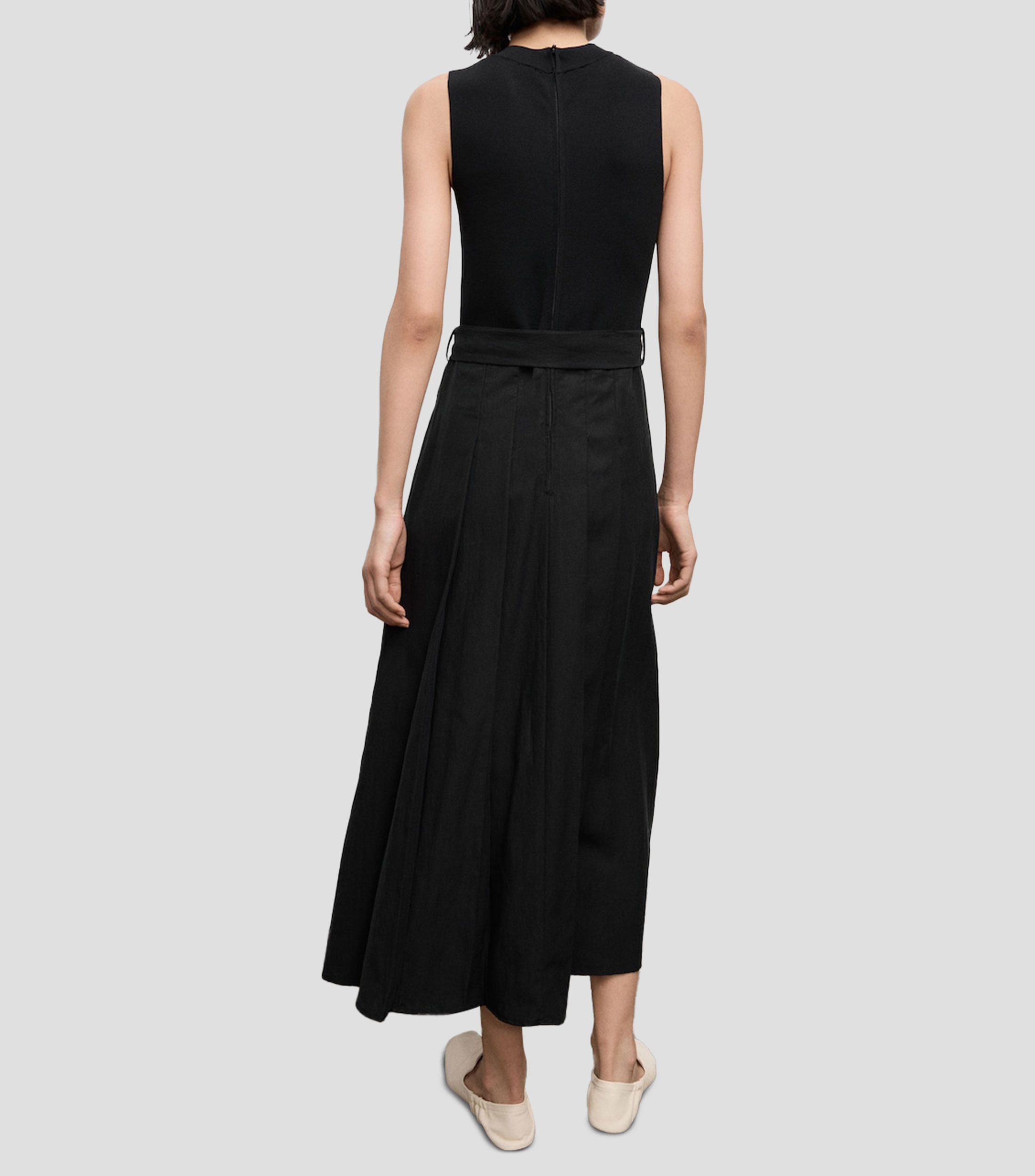 Vestido largo liso Mujer
