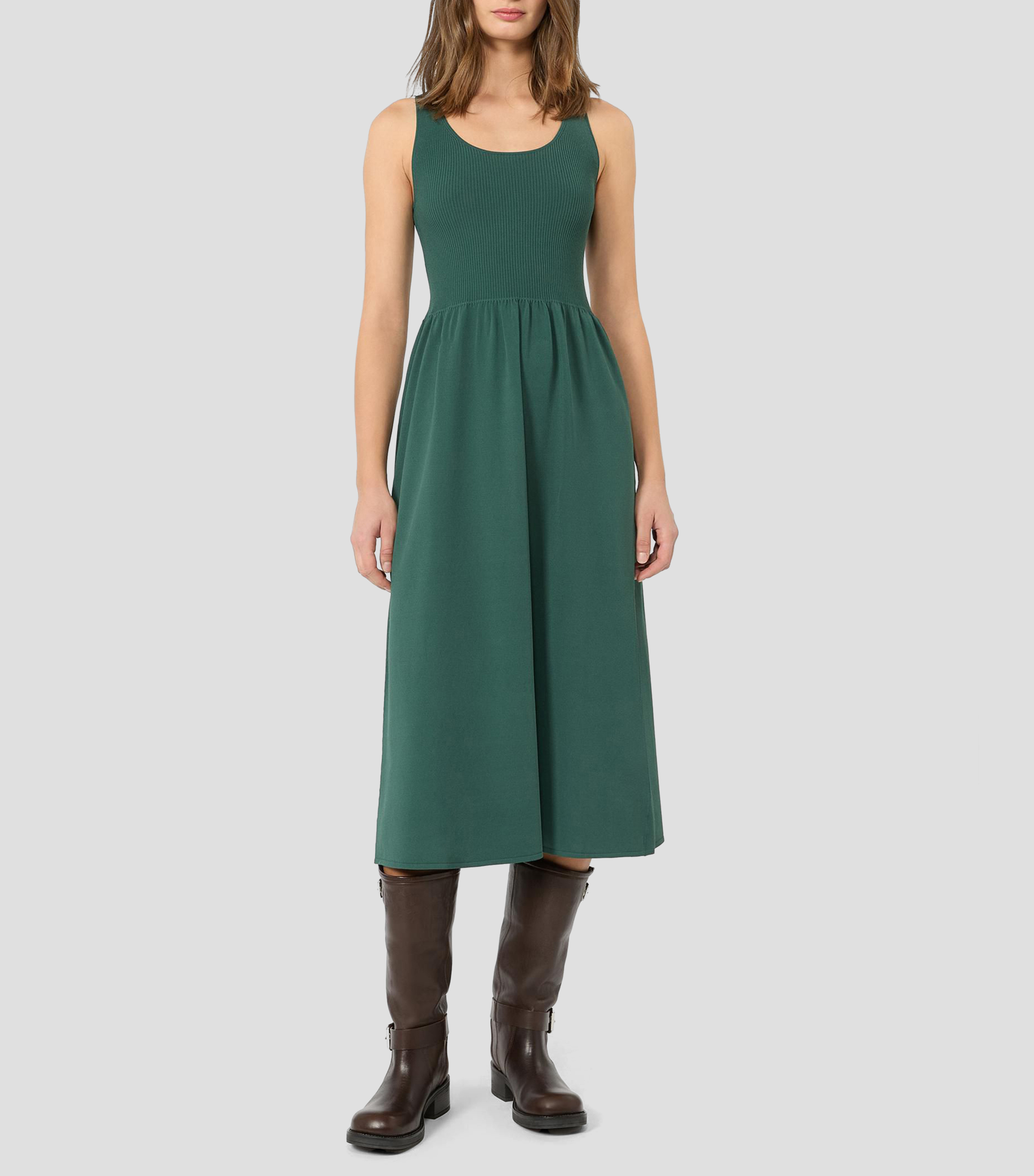 Vestido largo liso Mujer