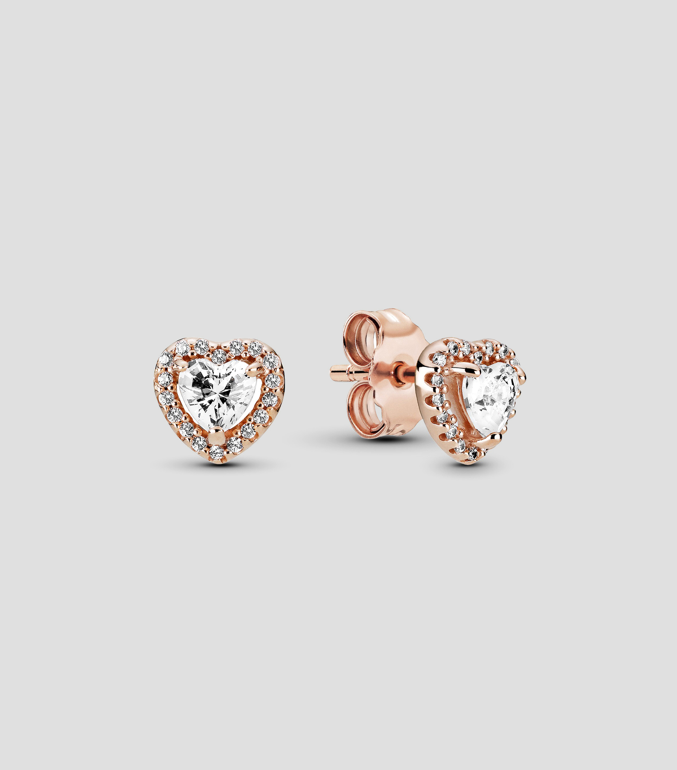 Aretes en plata en forma de corazón con zirconias Timeless Mujer