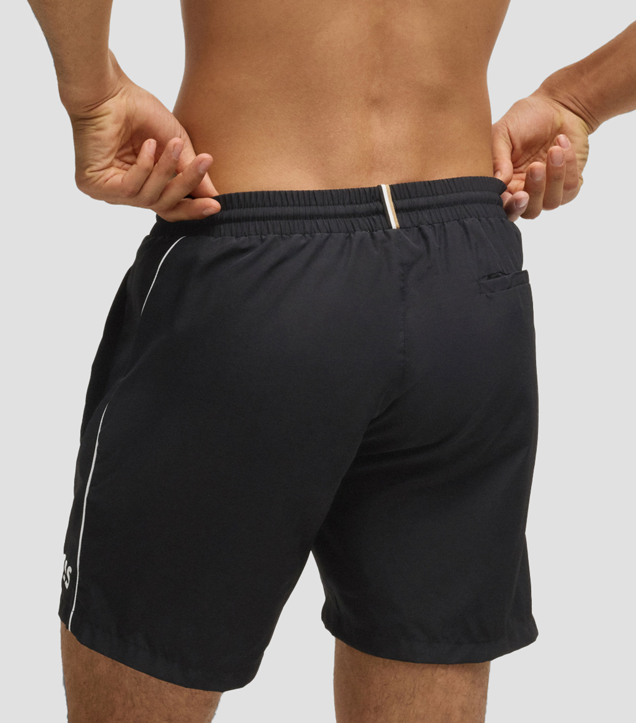 Traje de baño con forro integral y detalles a contraste Hombre