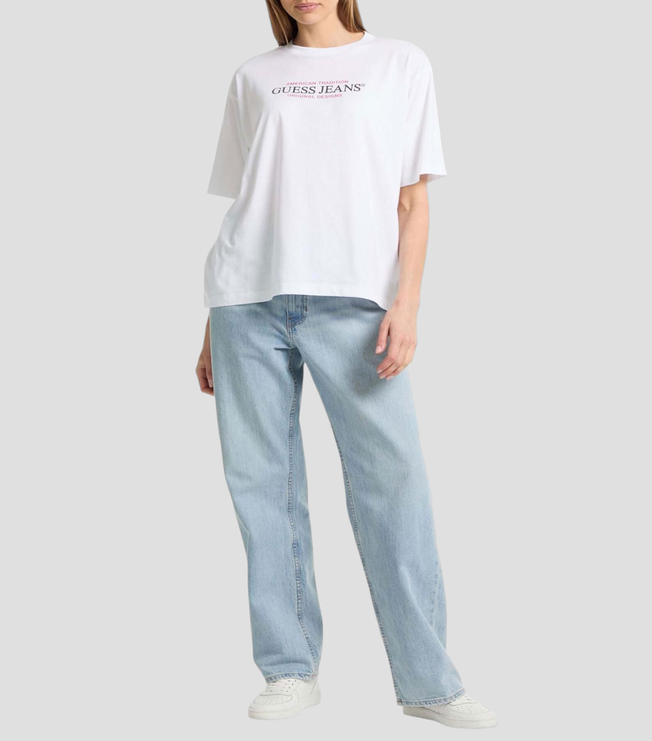 Playera cuello redondo manga corta estampada Mujer