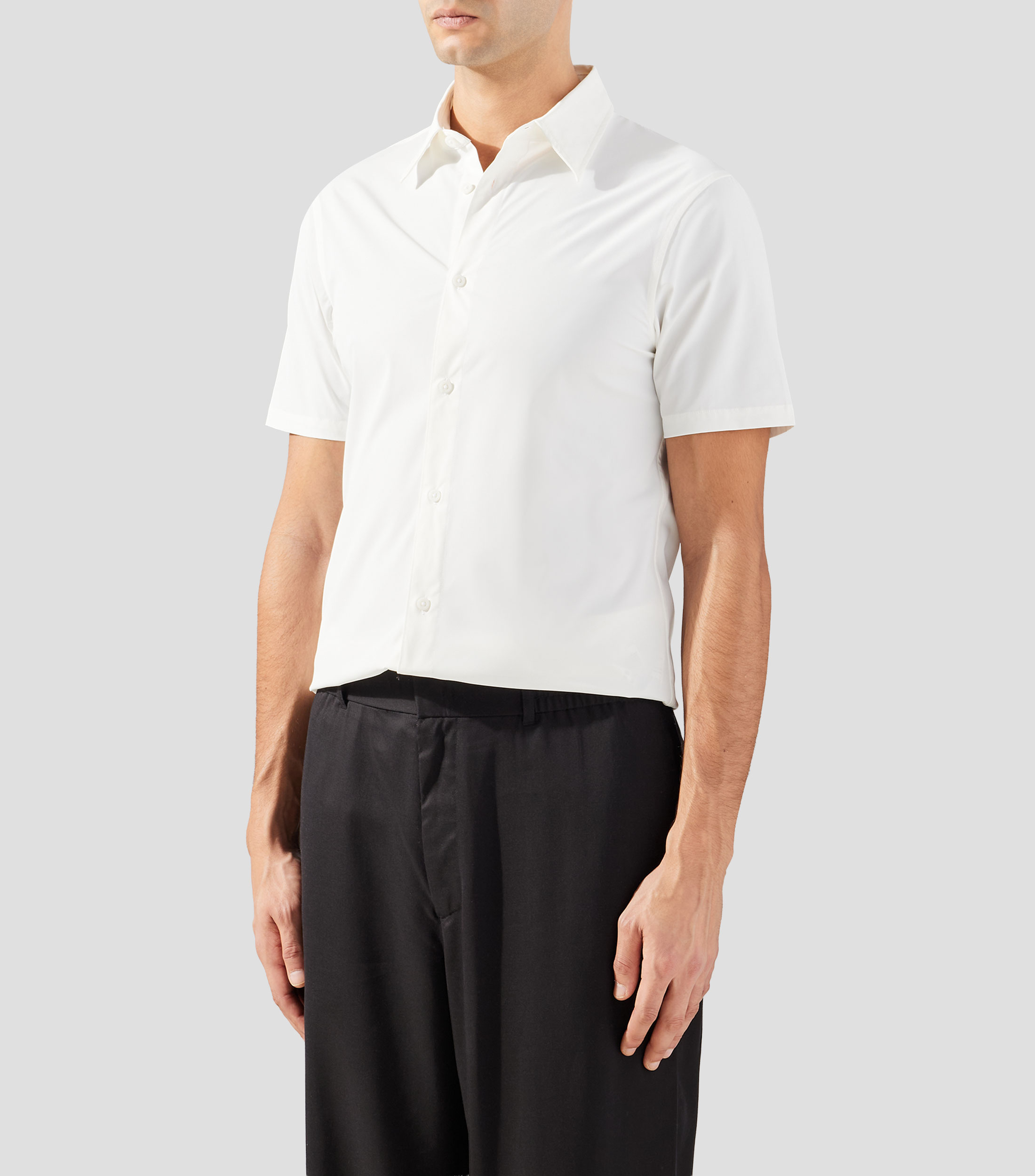 Camisa lisa manga corta Hombre